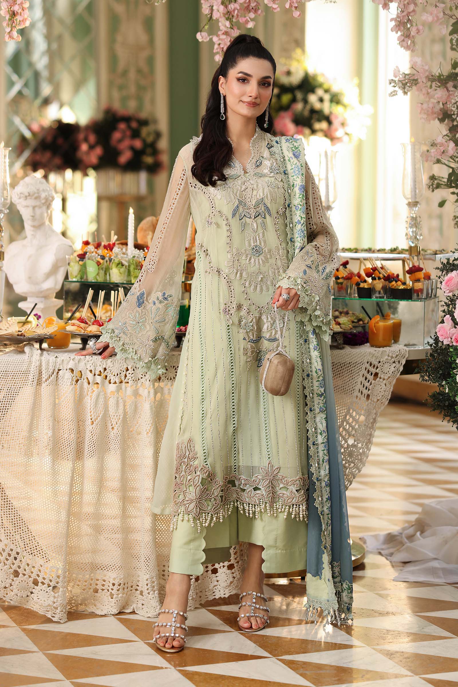 MARIA B - Embroidered Chiffon Suit MPC-26-105