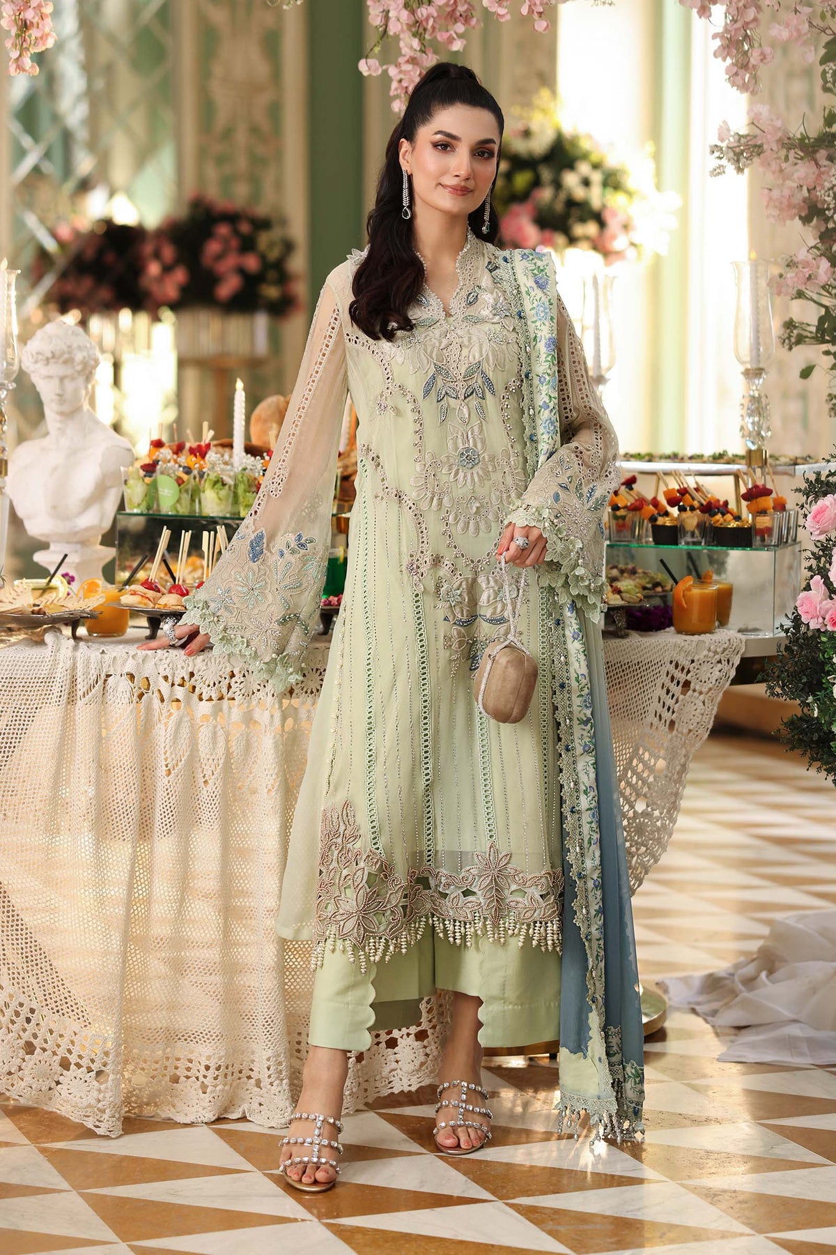 MARIA B - Embroidered Chiffon Suit MPC-26-105