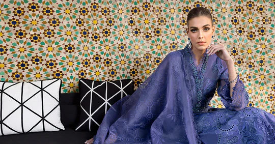 NXD-Embroidered Organza Suit | D-2506-B