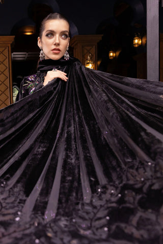 MARIA B- Embroidered Velvet Suit WL-1306