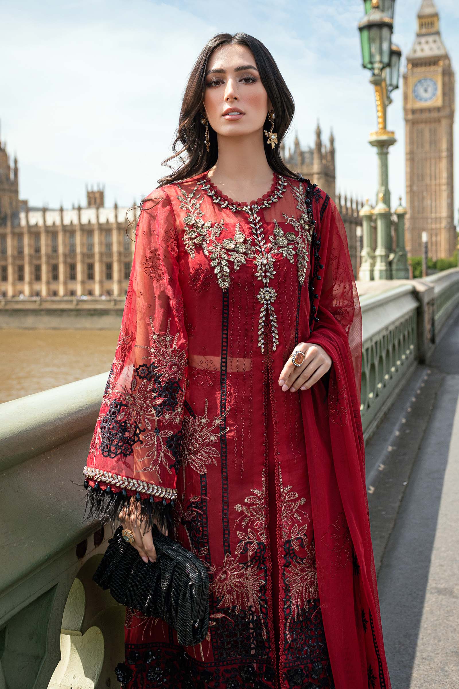 MARIA-B Embroidered Organza Suit WF-09-06