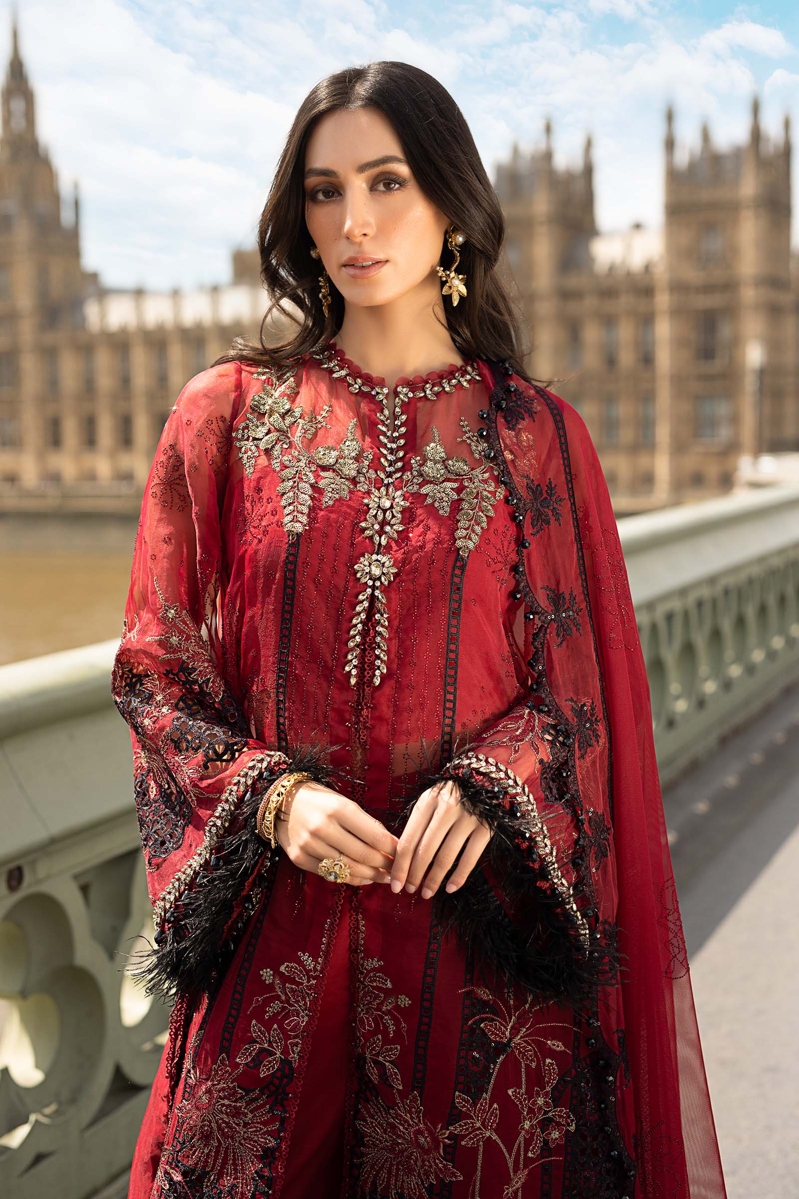 MARIA-B Embroidered Organza Suit WF-09-06