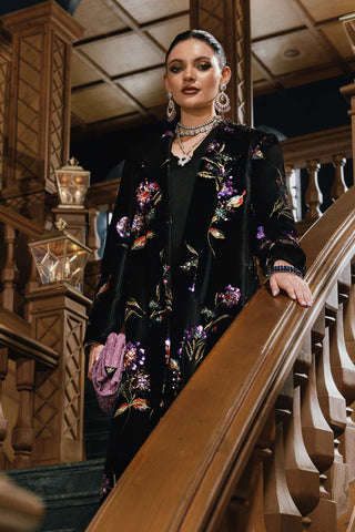 MARIA B- Embroidered Velvet Suit WL-1306