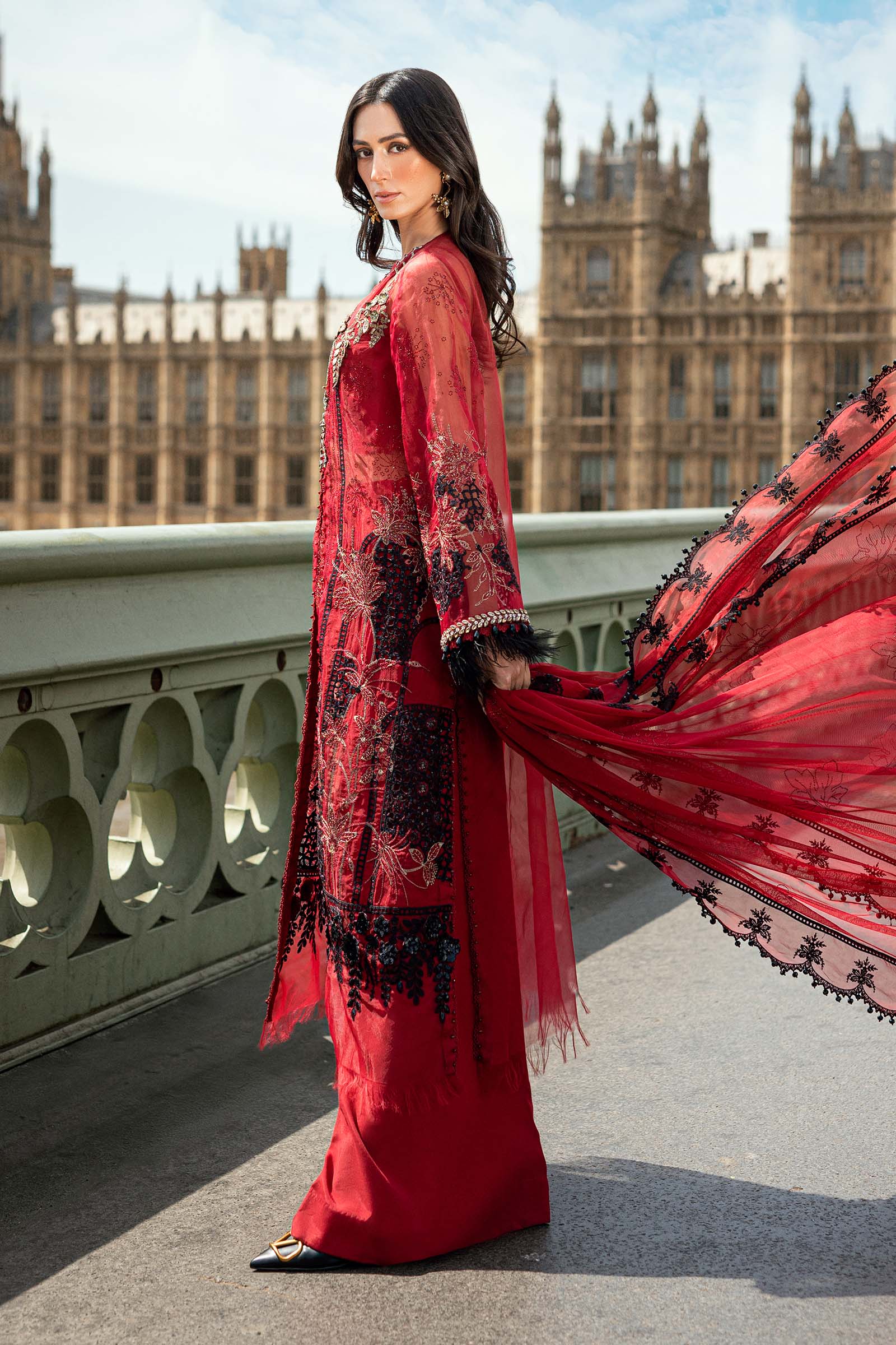 MARIA-B Embroidered Organza Suit WF-09-06