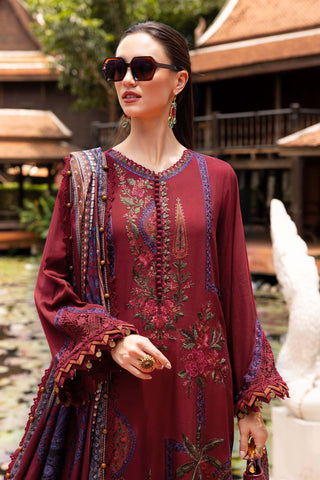 MARIA B- Embroidered Twill Linen Suit MPT-2807-A