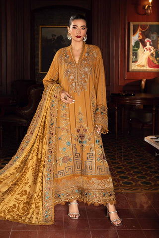 Maria b marina luxe (DL-1210) mustard pakistani indian wedding formal part eid dress usa uk Layla couture Maria b marina luxe (DL-1210) mustard pakistani indian wedding formal part eid dress usa uk Layla couture