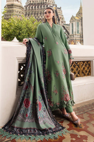 MARIA B- Embroidered Twill Linen Suit MPT-2808-A