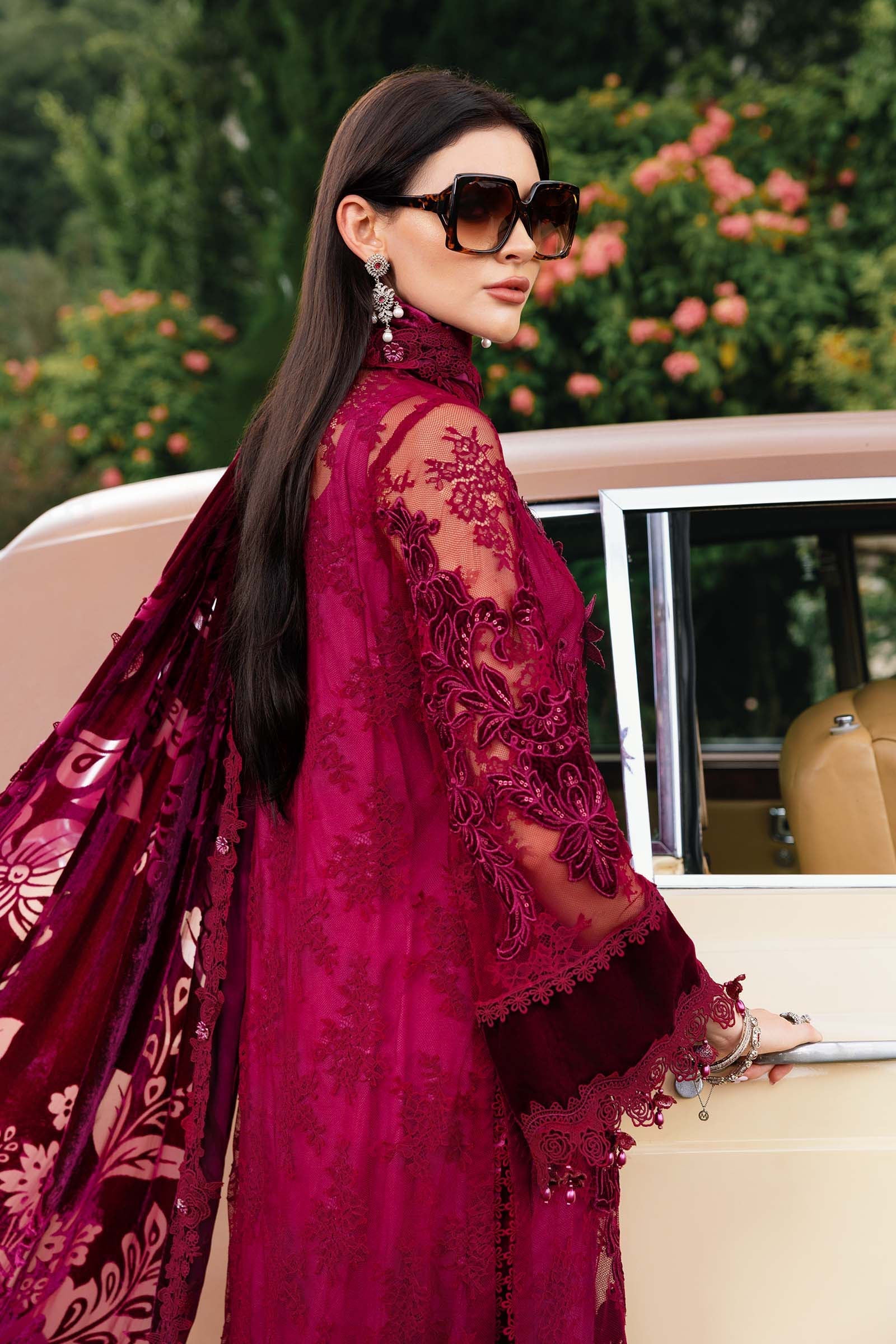 MARIA B- Embroidered Chantilly Suit WL-1308