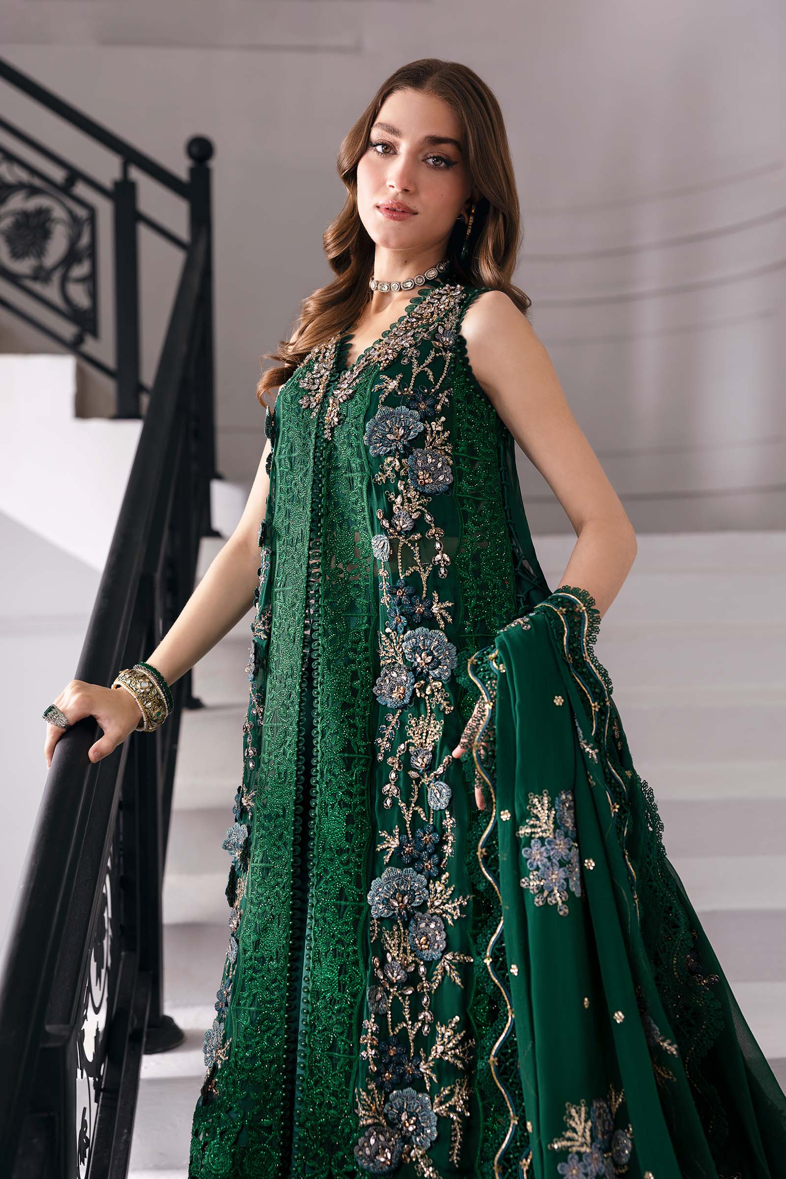 Embroidered Chiffon Suit | BD-3008 (Copy)