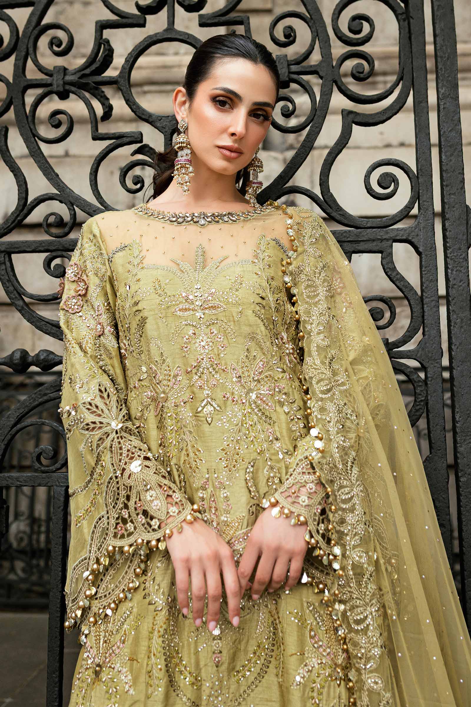 MARIA-B Embroidered Raw Silk Suit WF-09-08