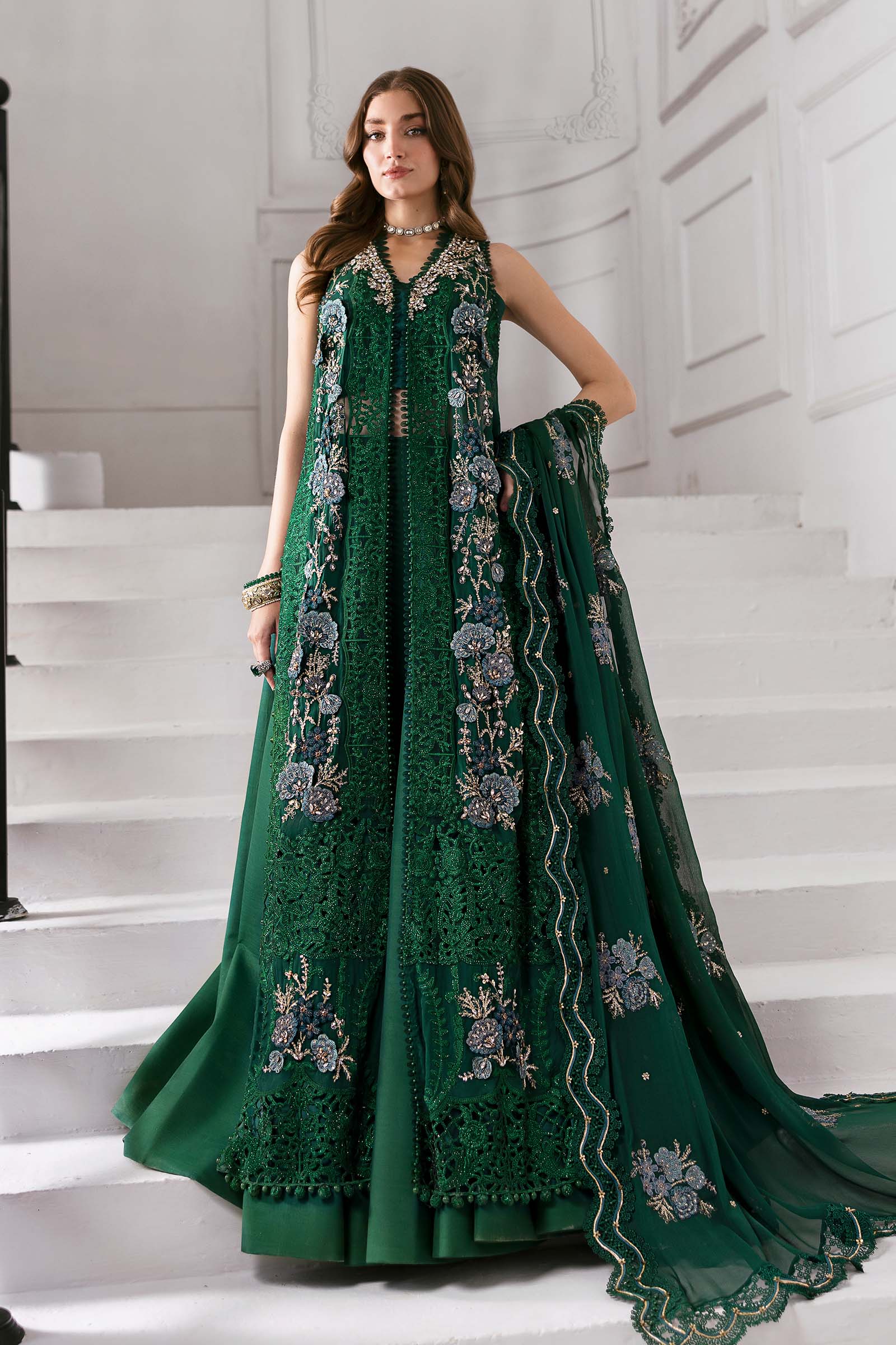 Embroidered Chiffon Suit | BD-3008 (Copy)