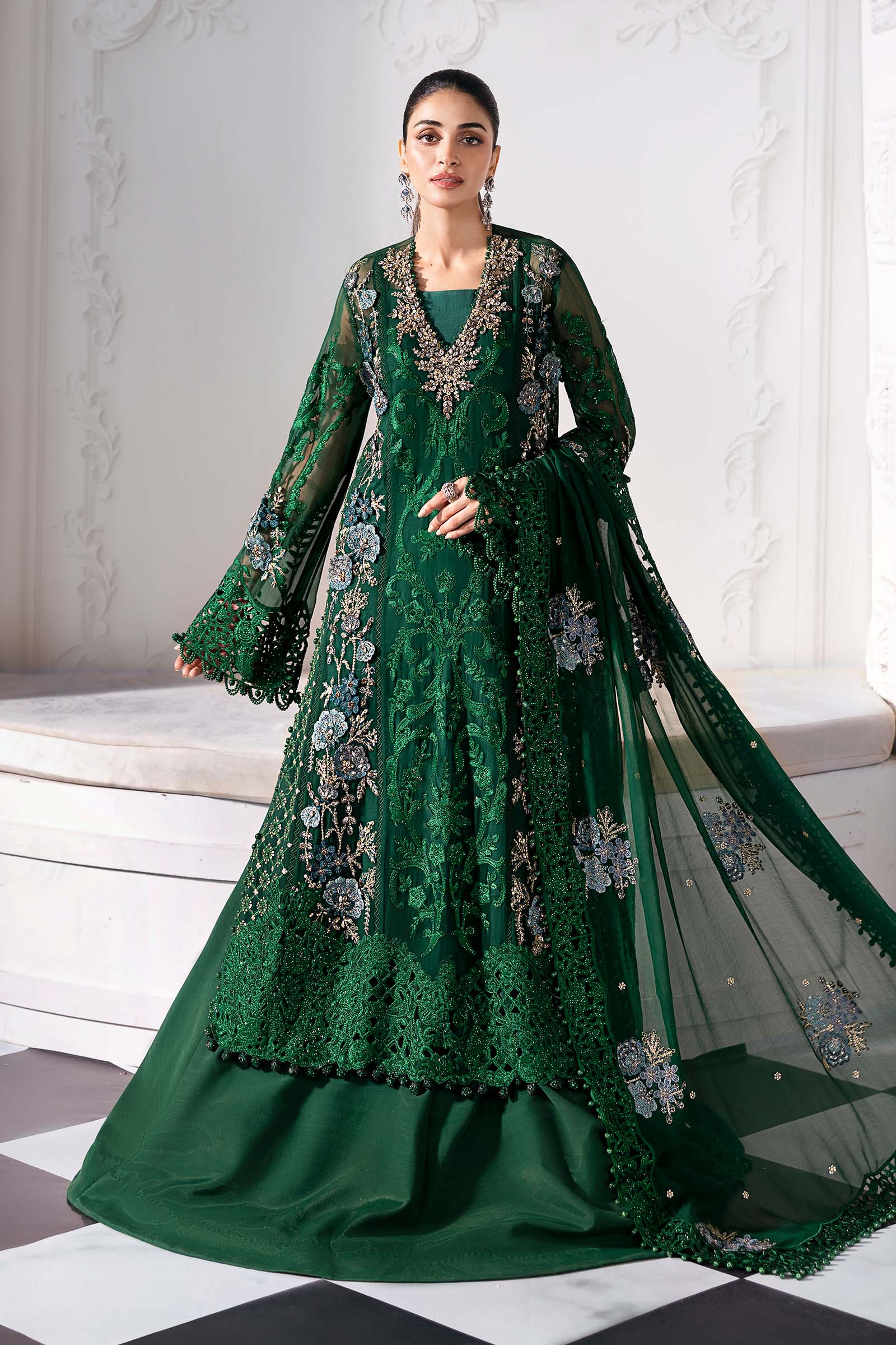 Embroidered Chiffon Suit | BD-3008 (Copy)