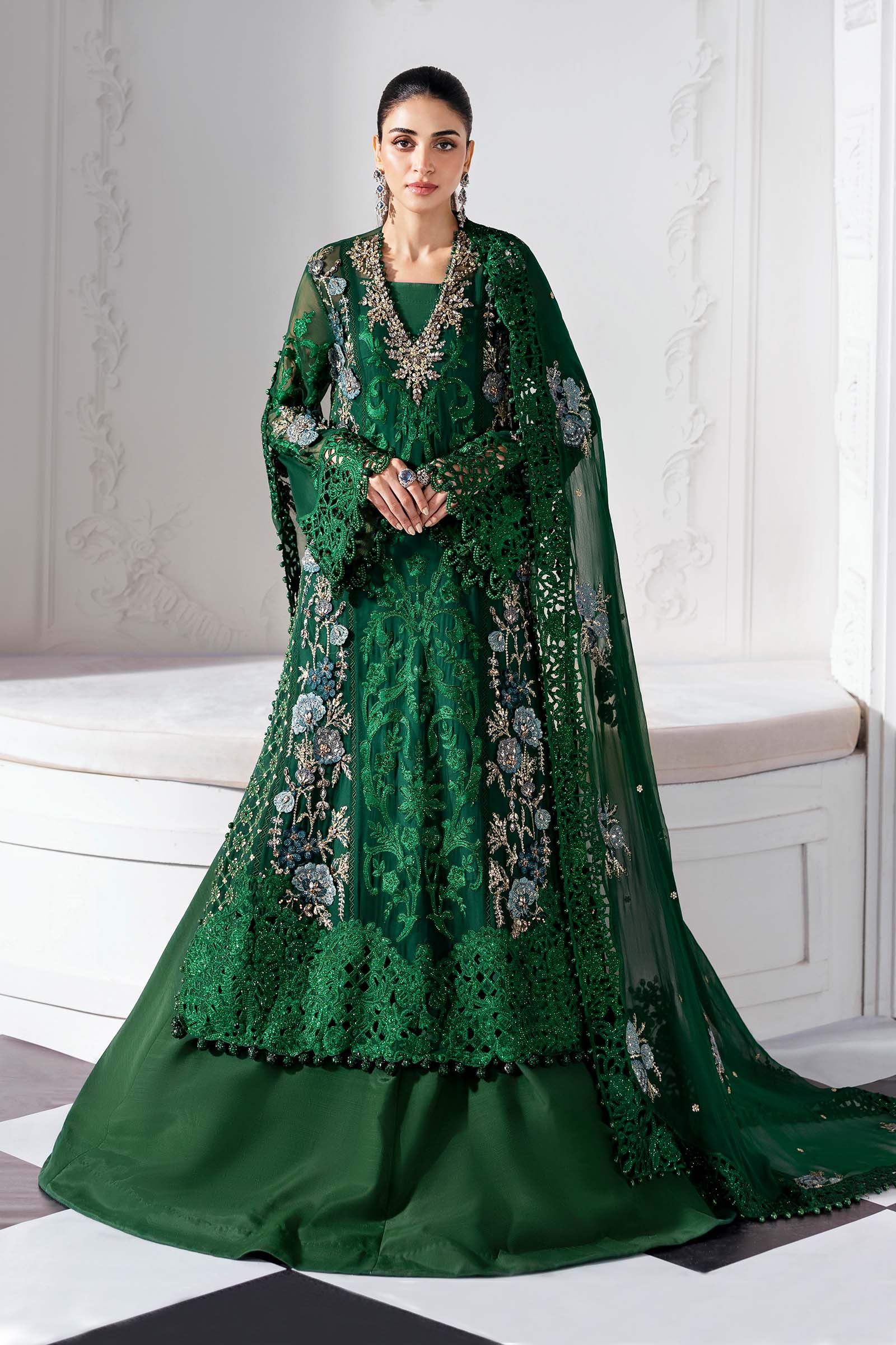 Embroidered Chiffon Suit | BD-3008 (Copy)