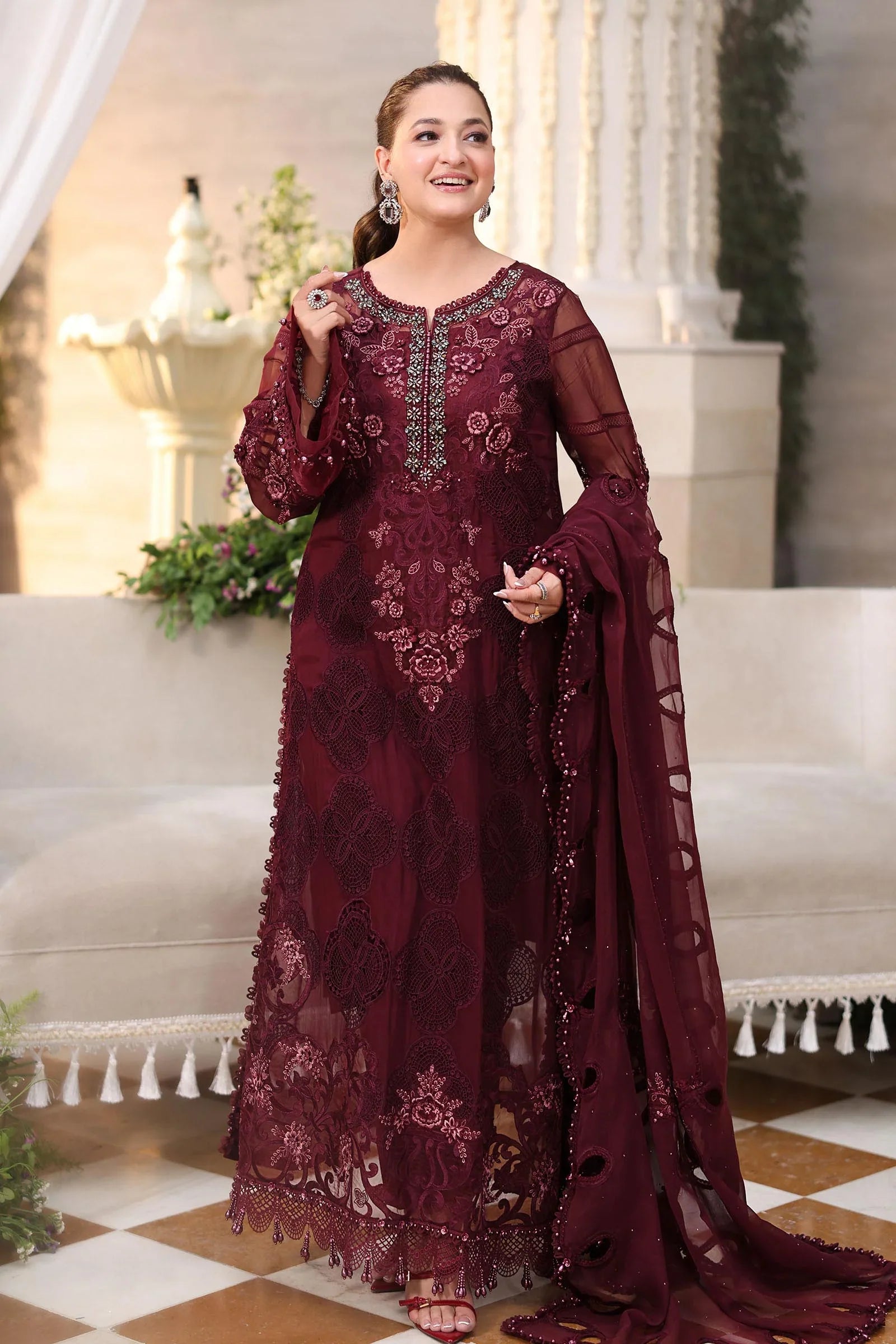 MARIA B - Embroidered Chiffon Suit MPC-26-108