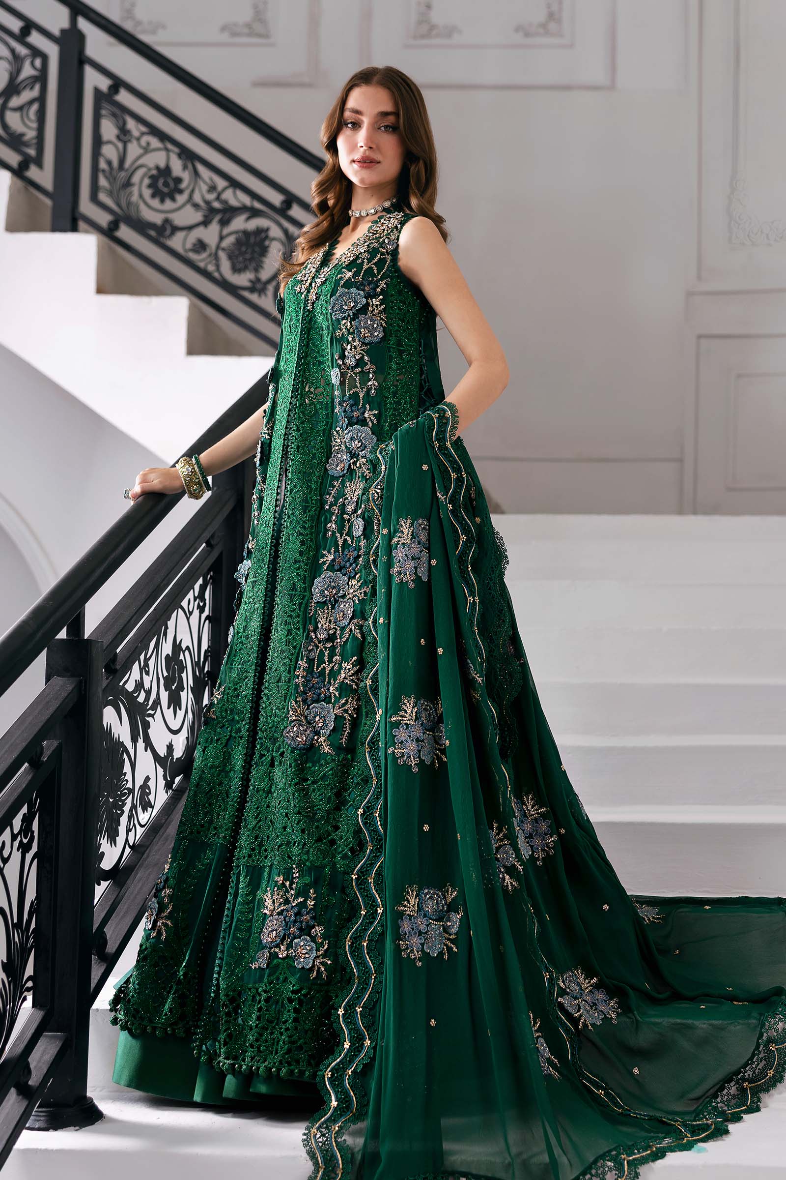 Embroidered Chiffon Suit | BD-3008 (Copy)