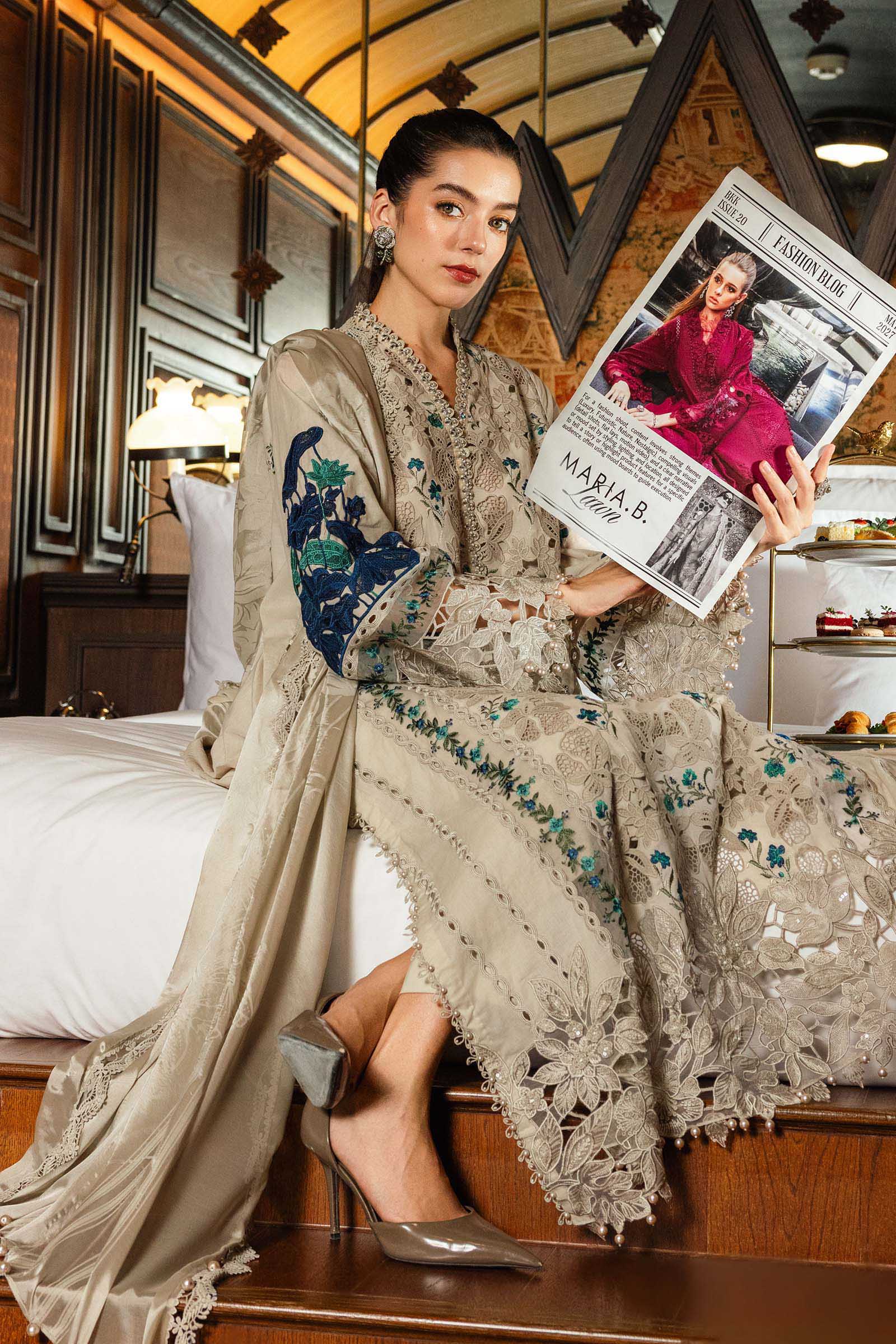 MARIA B - Embroidered Lawn Suit EL-26-08