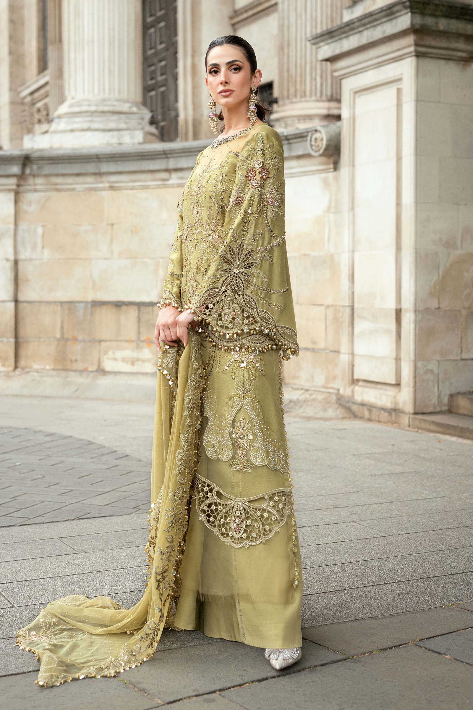 MARIA-B Embroidered Raw Silk Suit WF-09-08