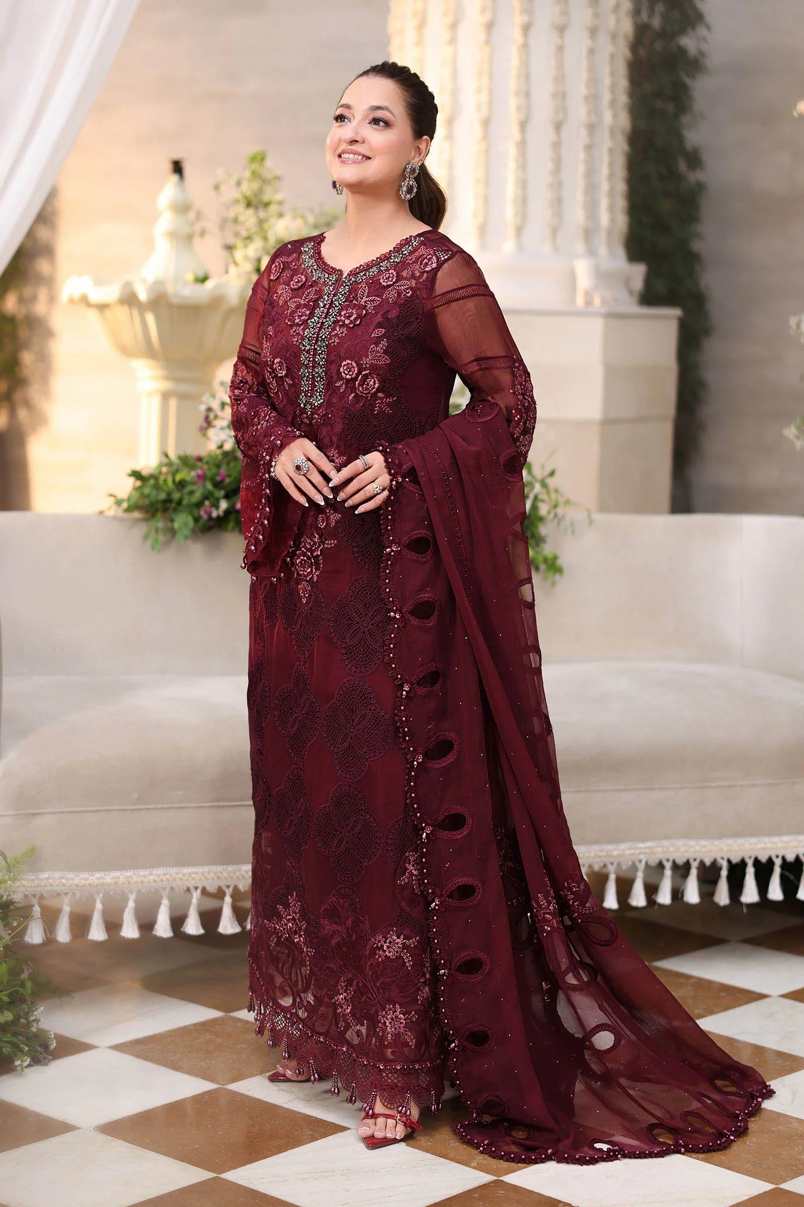 MARIA B - Embroidered Chiffon Suit MPC-26-108