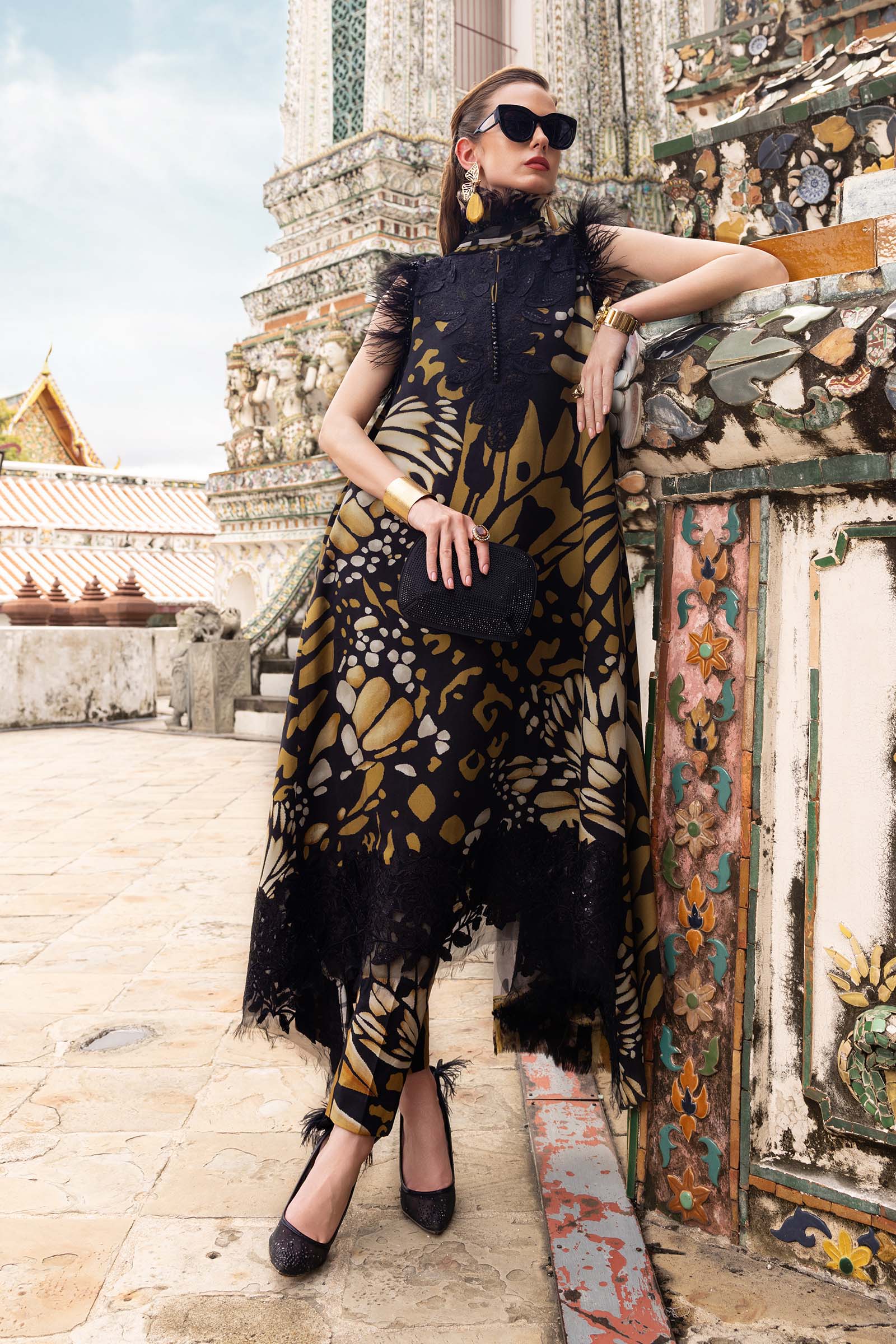 MARIA B- Embroidered Linen Suit MPT-2809-B