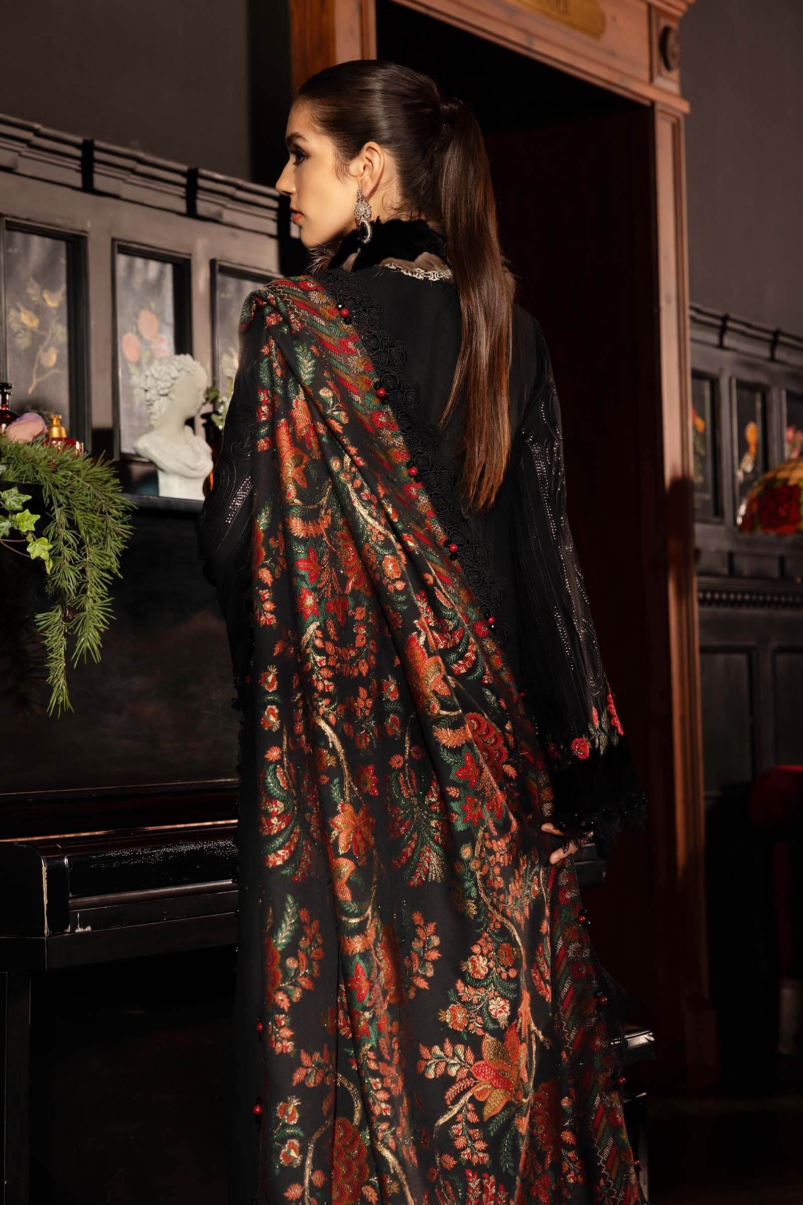 MARIA B- Embroidered Linen Suit WL-1309