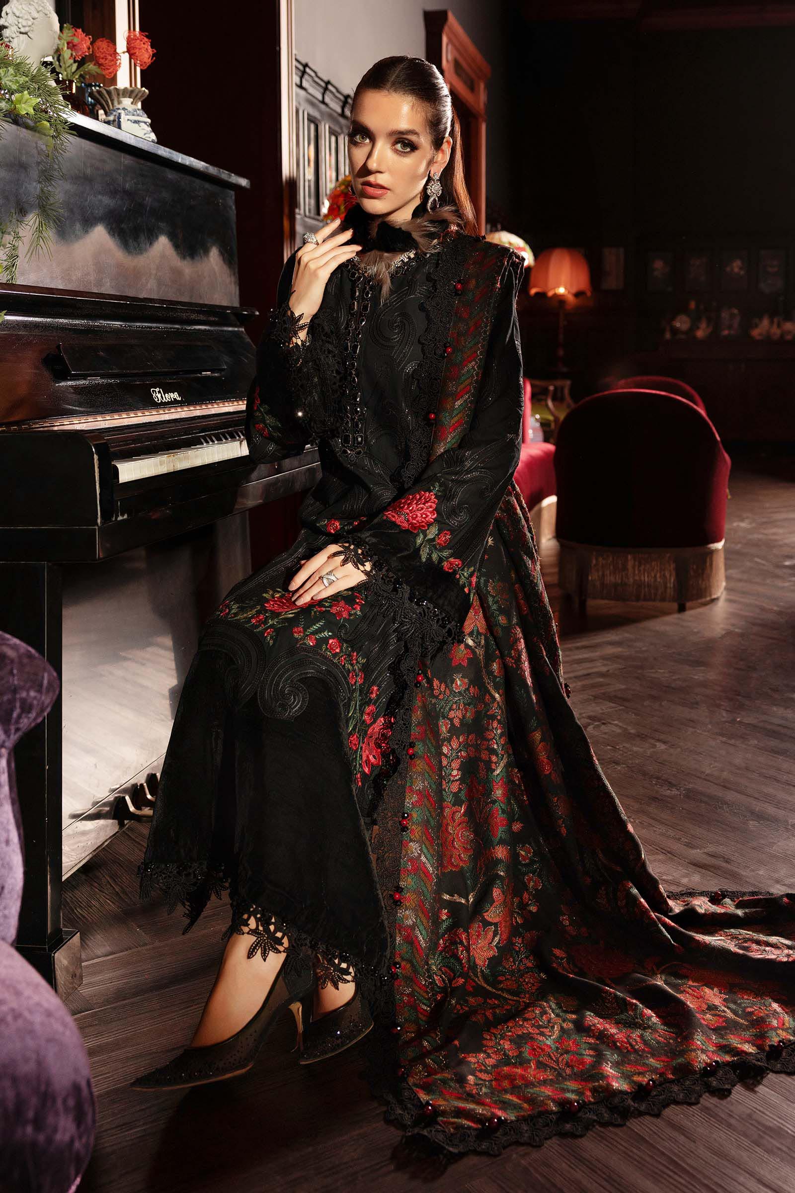 MARIA B- Embroidered Linen Suit WL-1309