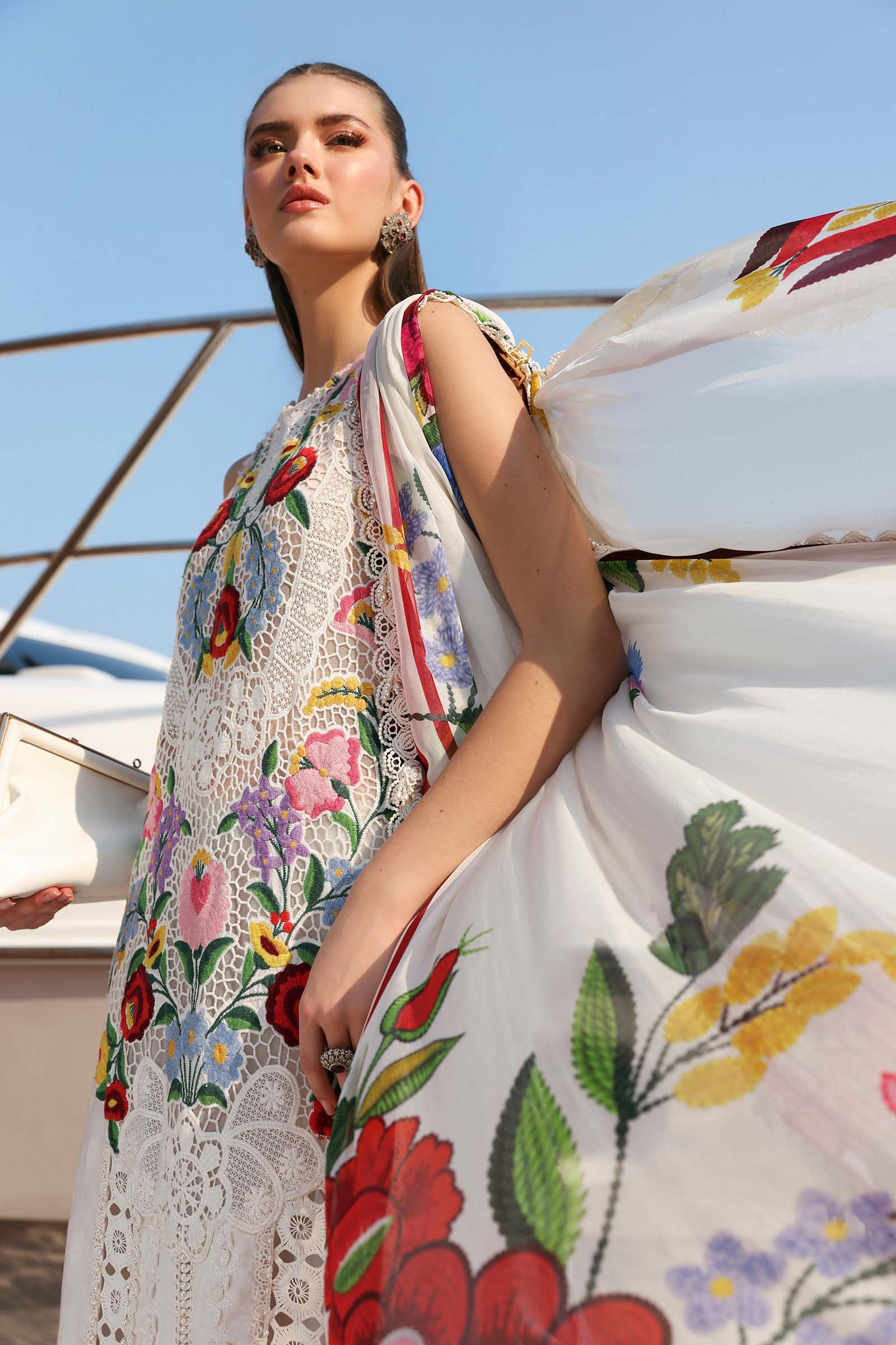MARIA B - Embroidered Jacquard Lawn Suit D-2610-A