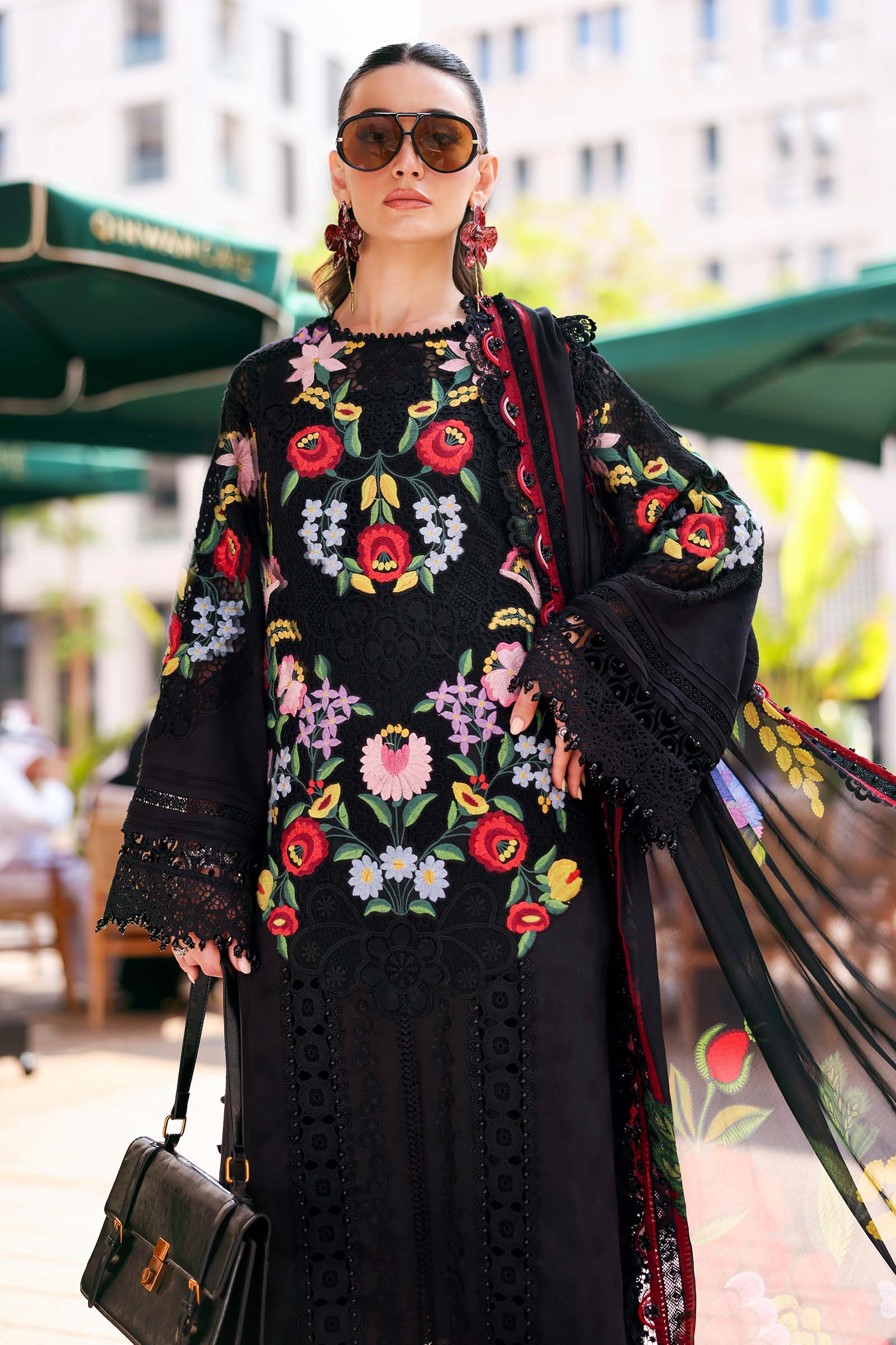 MARIA B - Embroidered Jacquard Lawn Suit D-2610-B