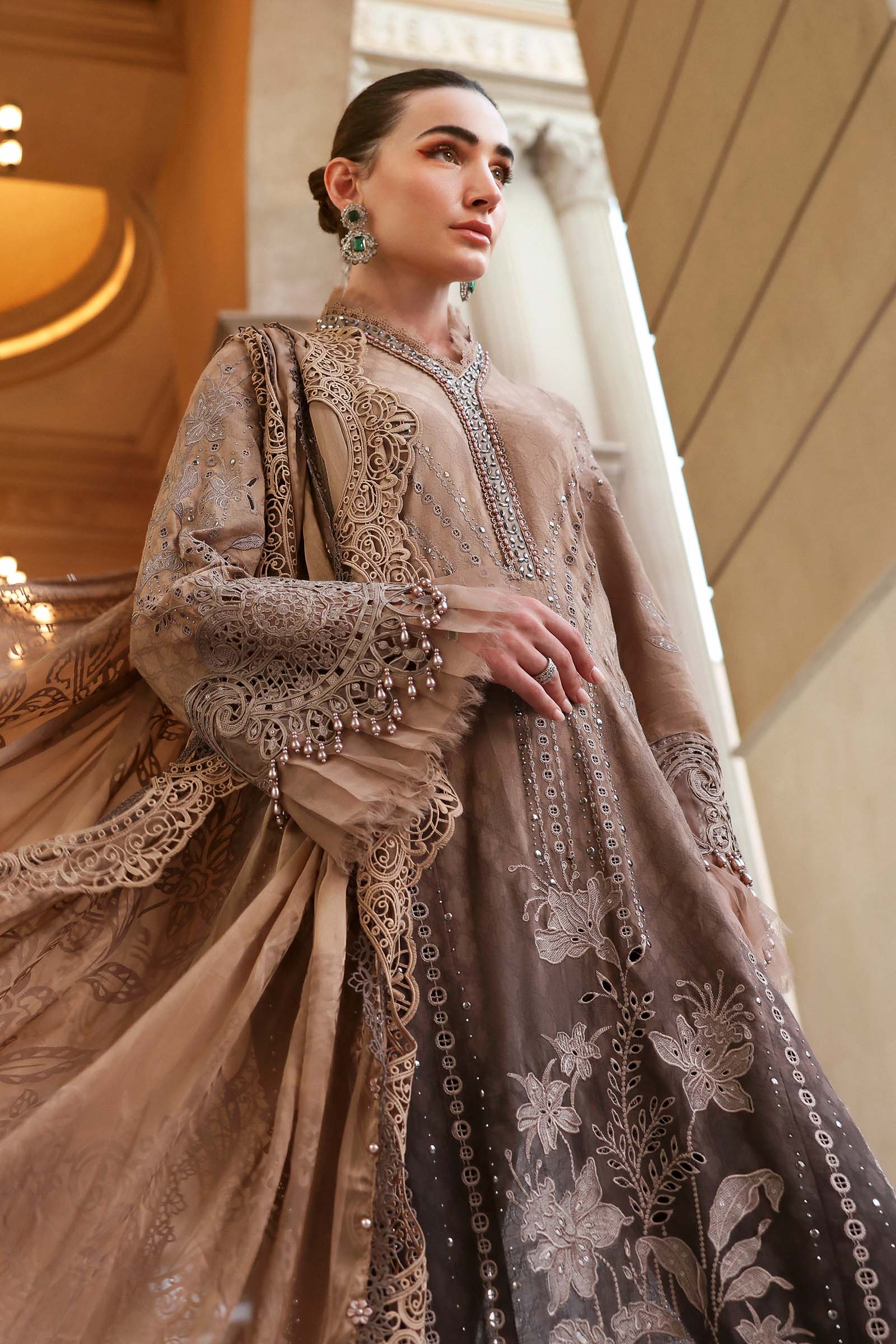 MARIA B - Embroidered Jacquard Lawn Suit D-2601-A