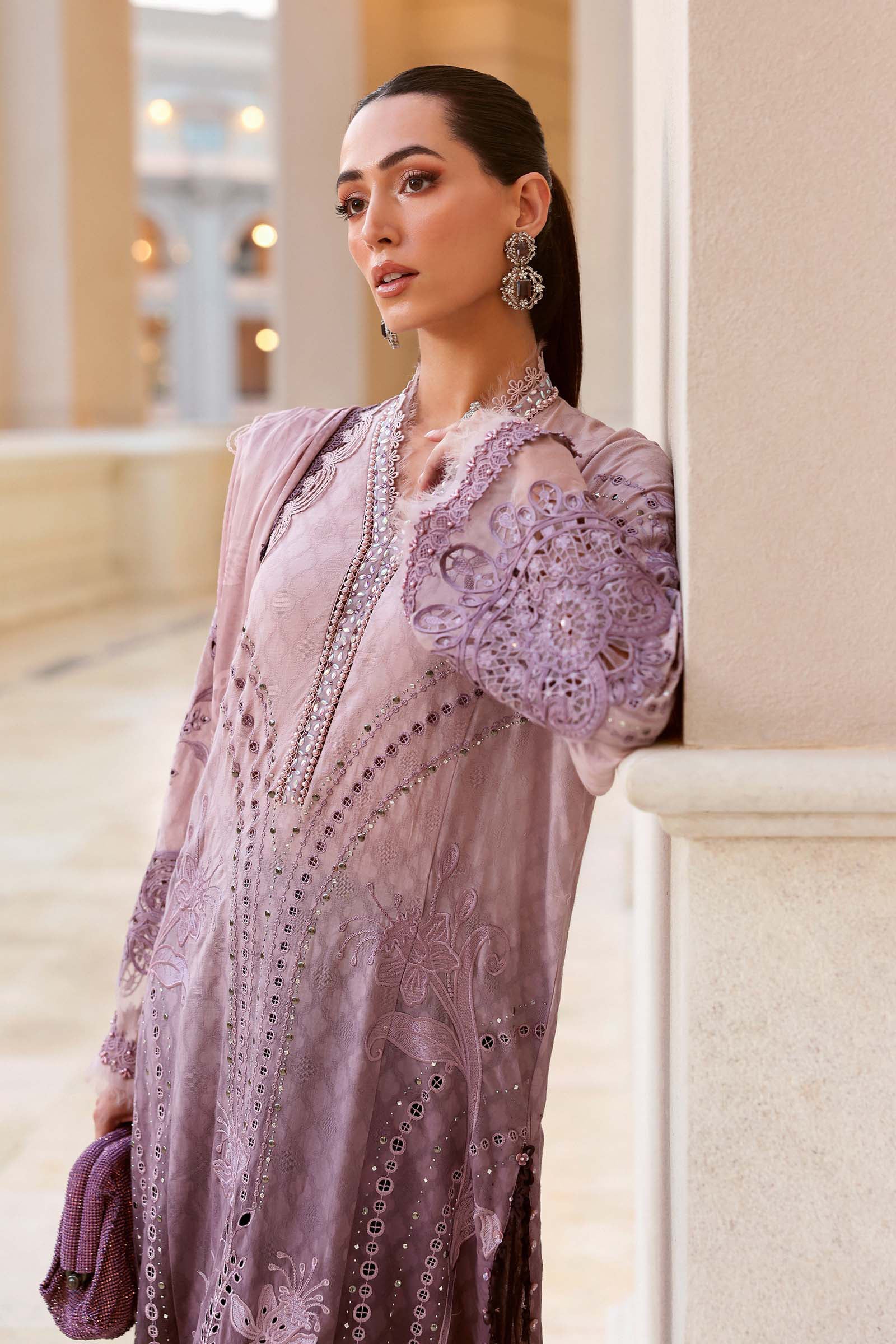 MARIA B - Embroidered Jacquard Lawn Suit D-2601-B