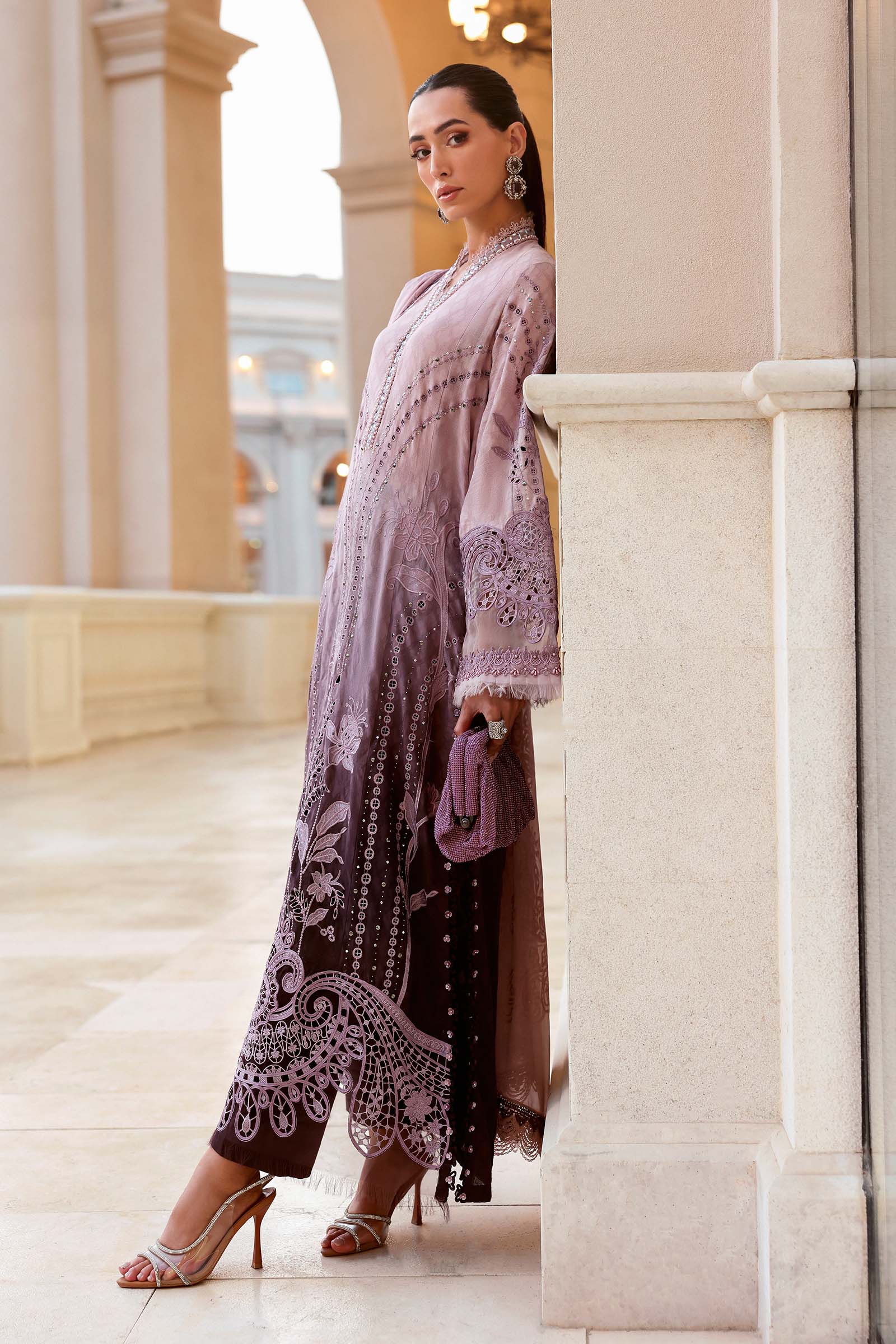 MARIA B - Embroidered Jacquard Lawn Suit D-2601-B