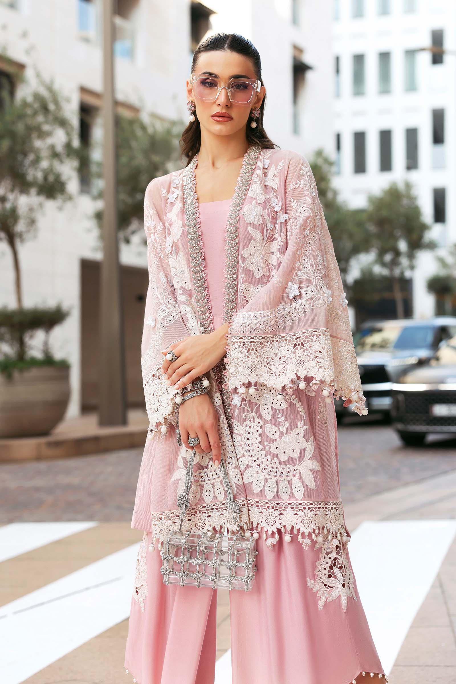 MARIA B - Embroidered Lawn Karandi Suit D-2603-A