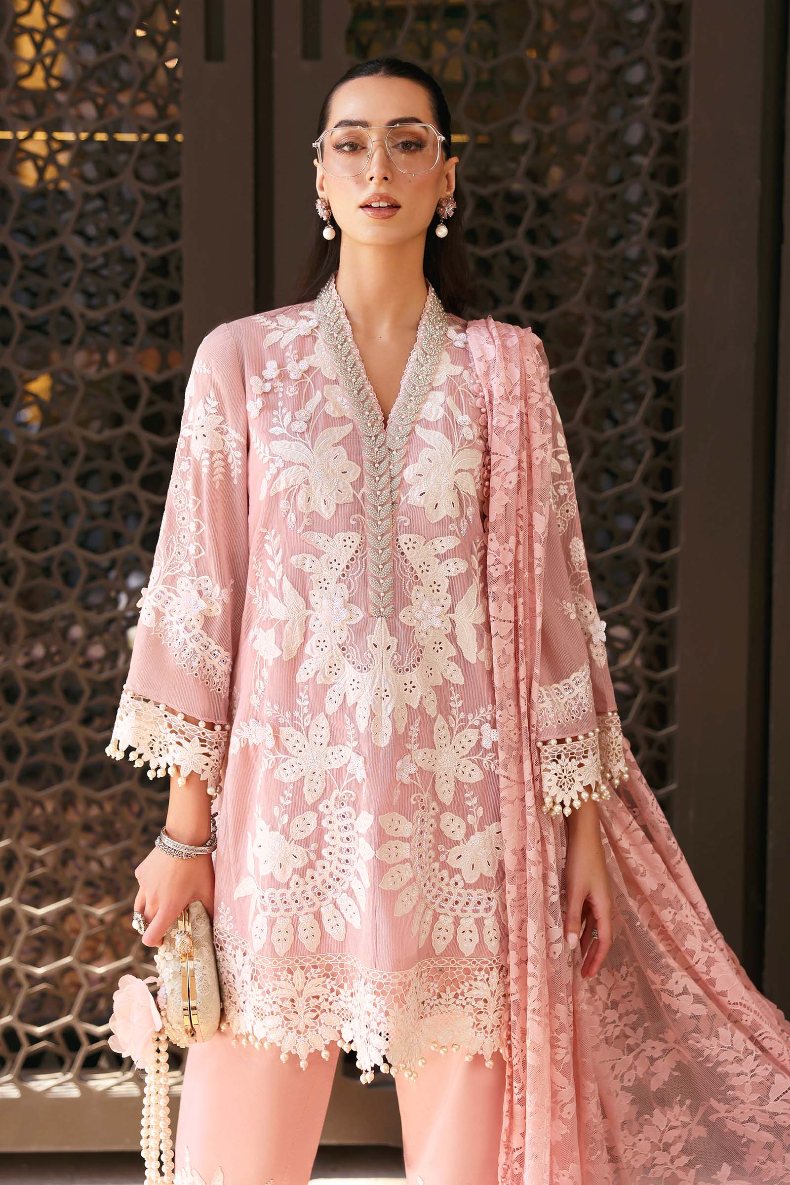 MARIA B - Embroidered Lawn Karandi Suit D-2603-A