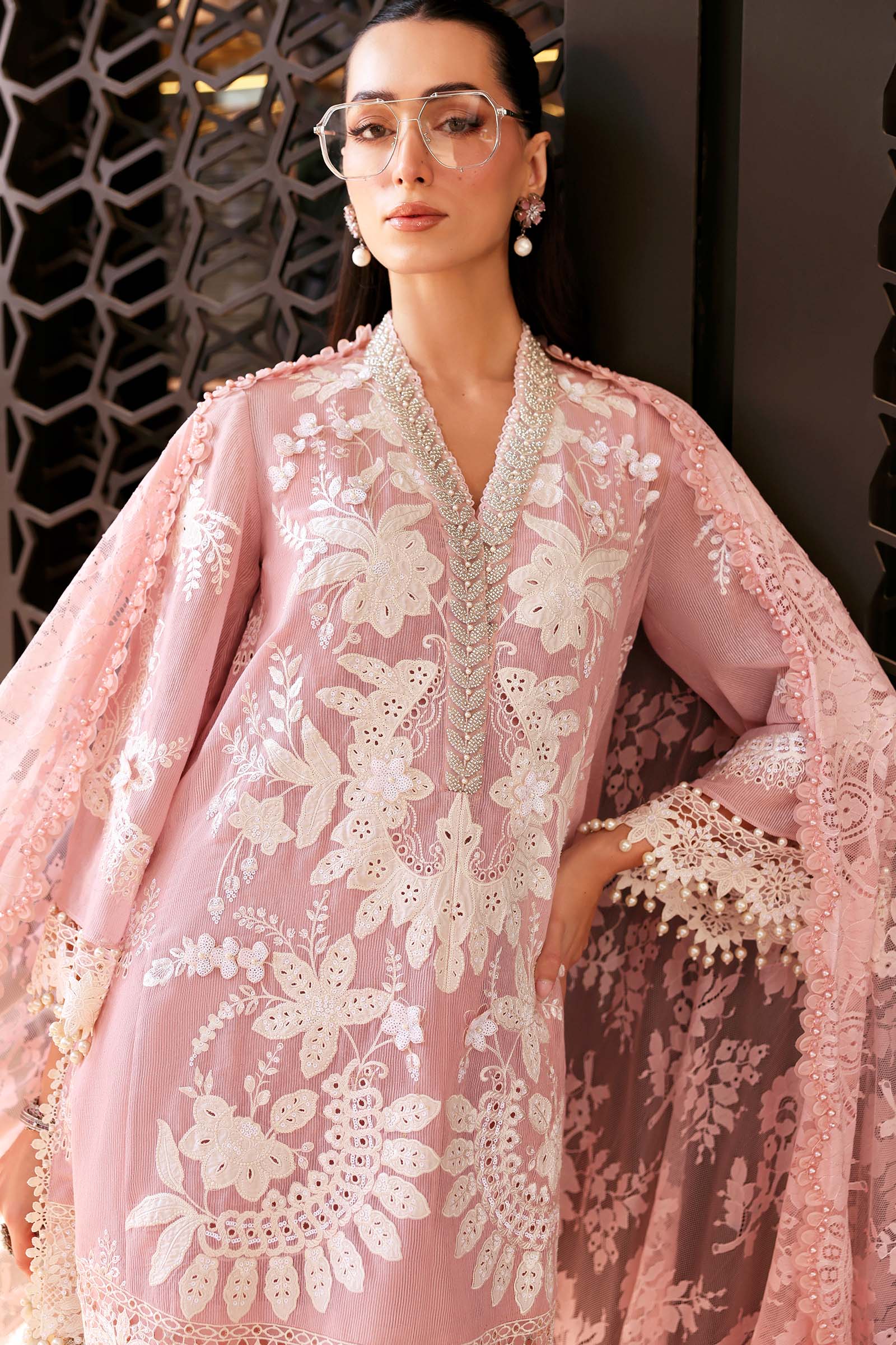 MARIA B - Embroidered Lawn Karandi Suit D-2603-A