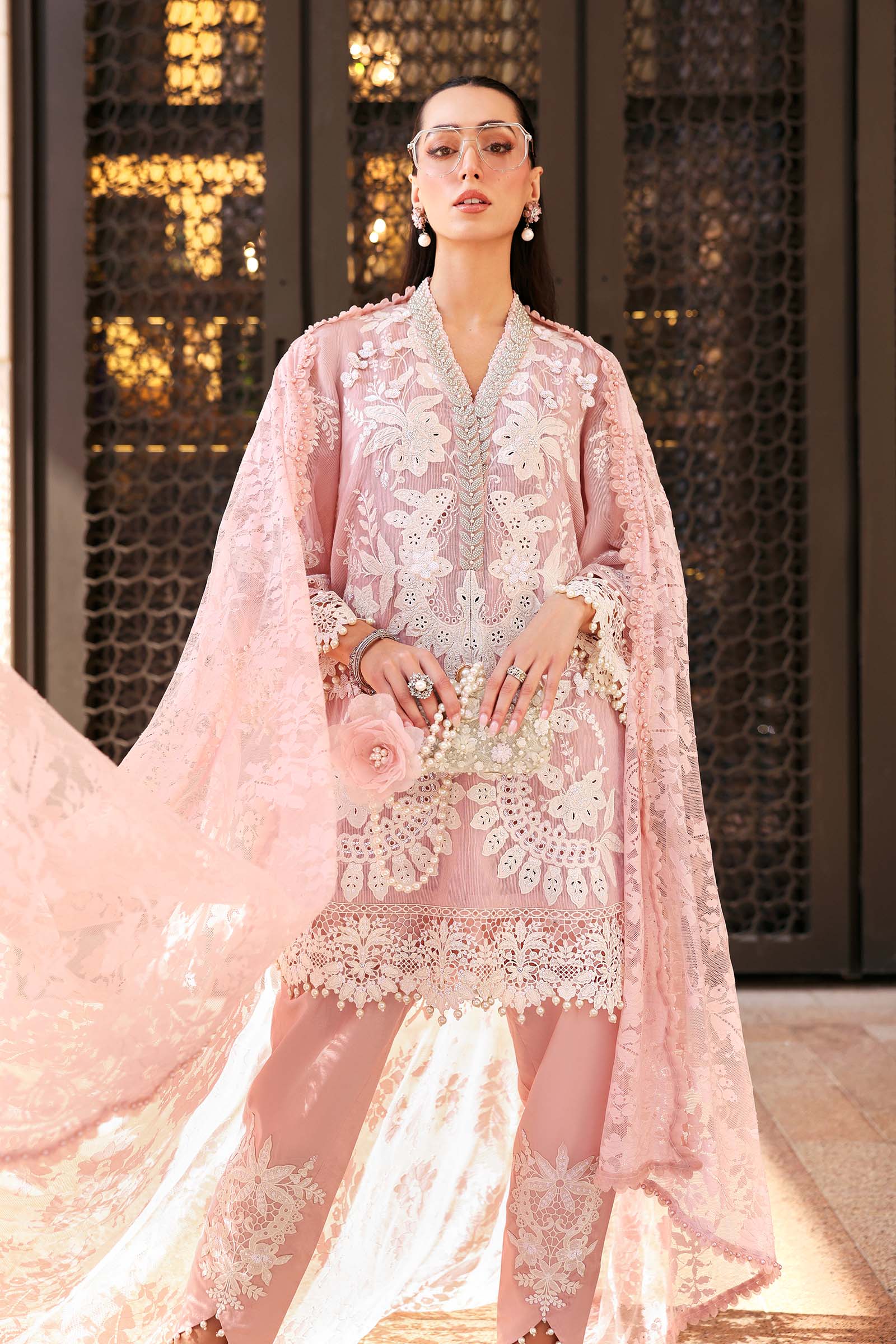 MARIA B - Embroidered Lawn Karandi Suit D-2603-A