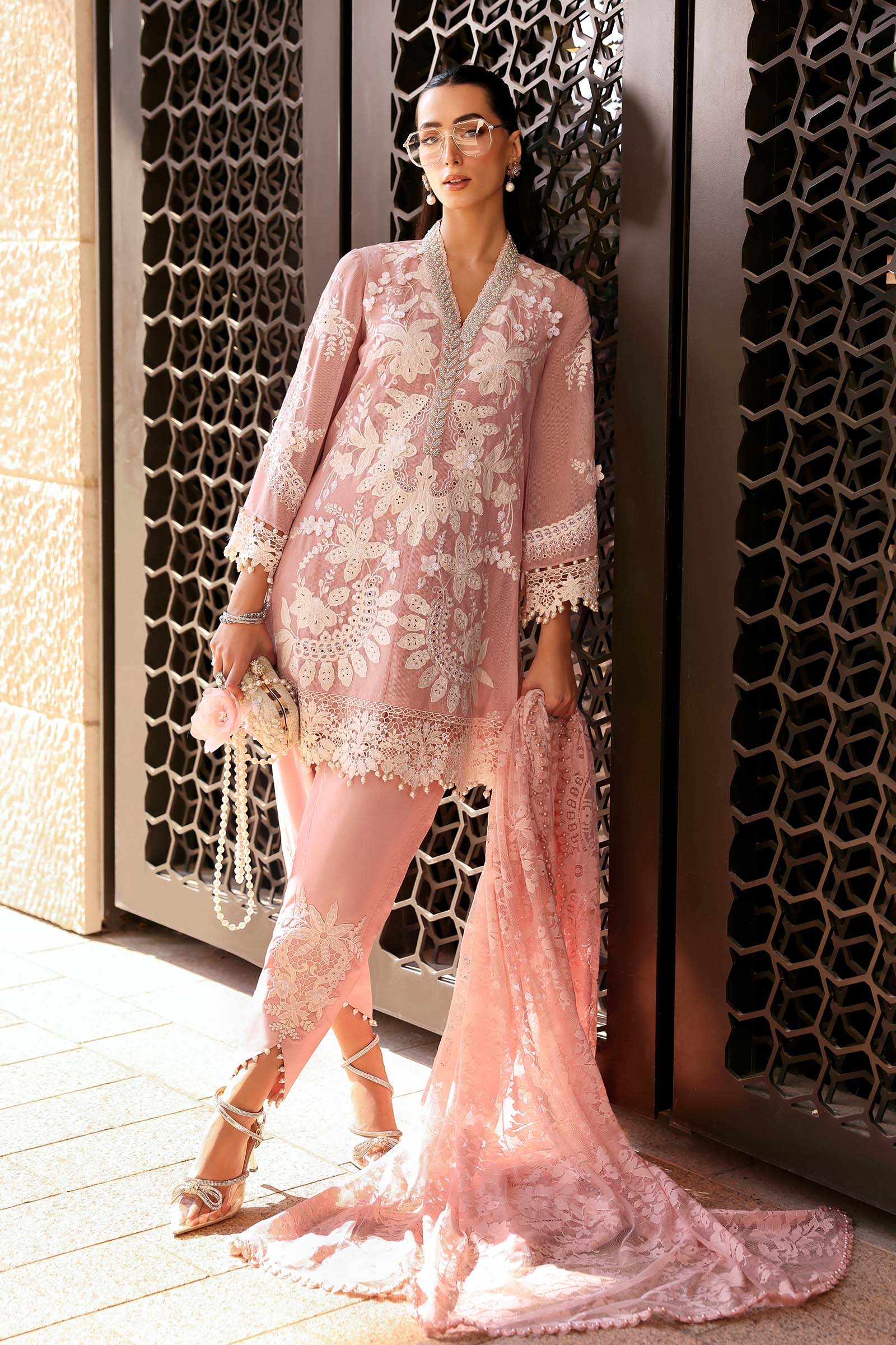 MARIA B - Embroidered Lawn Karandi Suit D-2603-A