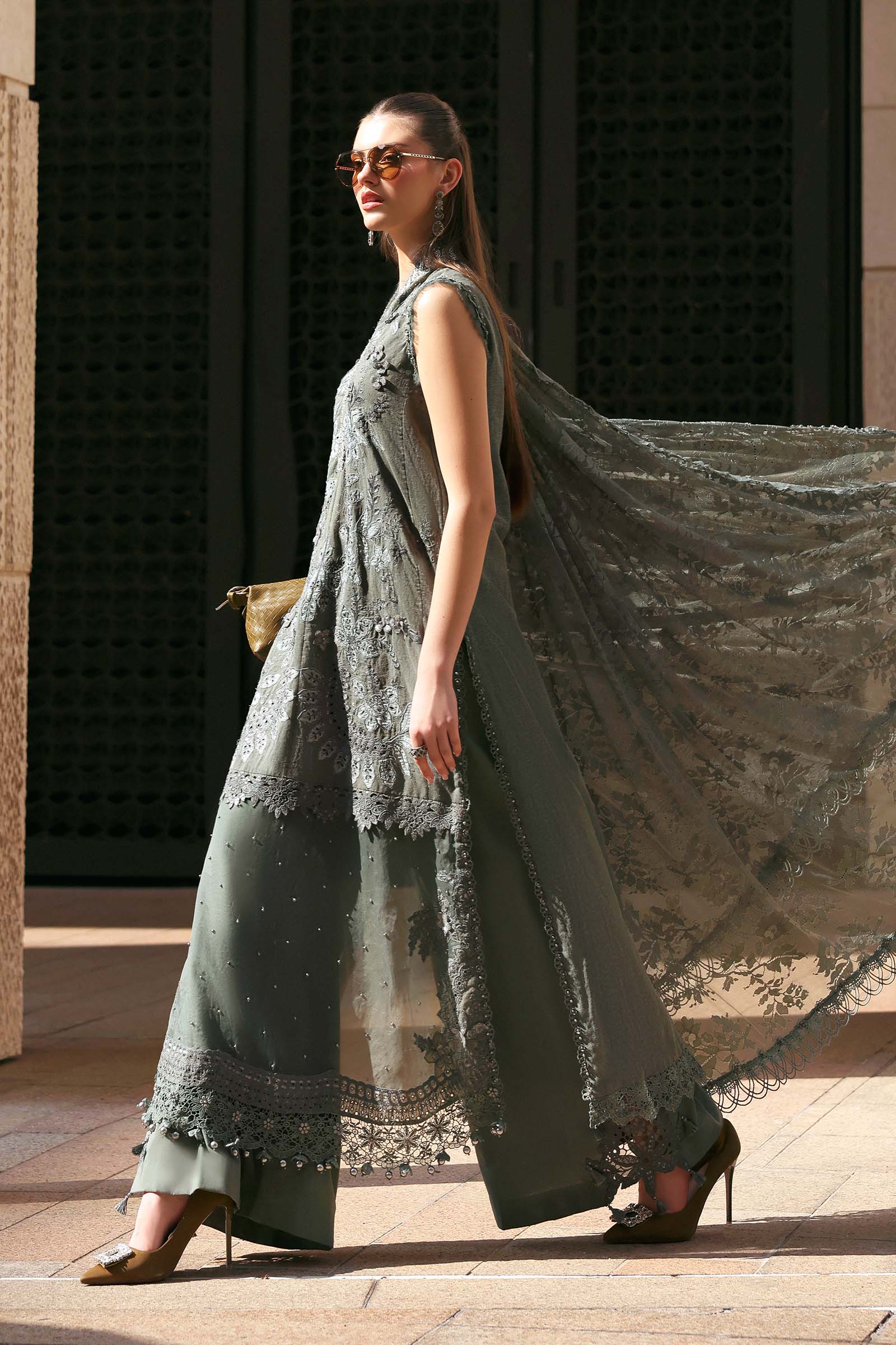 MARIA B - Embroidered Lawn Karandi Suit D-2603-B