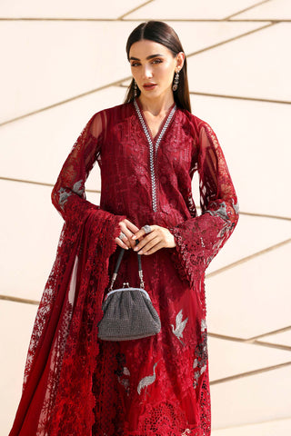 MARIA B - Embroidered Net Suit D-2607-A