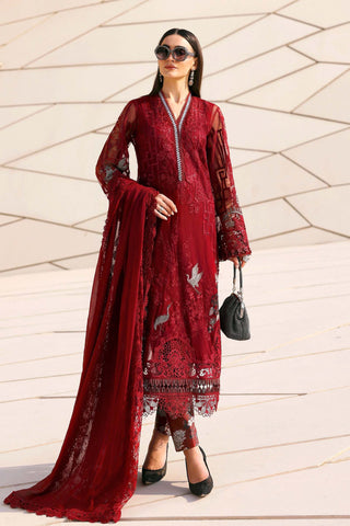 MARIA B - Embroidered Net Suit D-2607-A