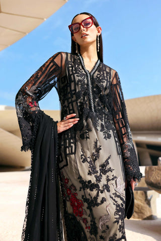 MARIA B - Embroidered Net Suit D-2607-B