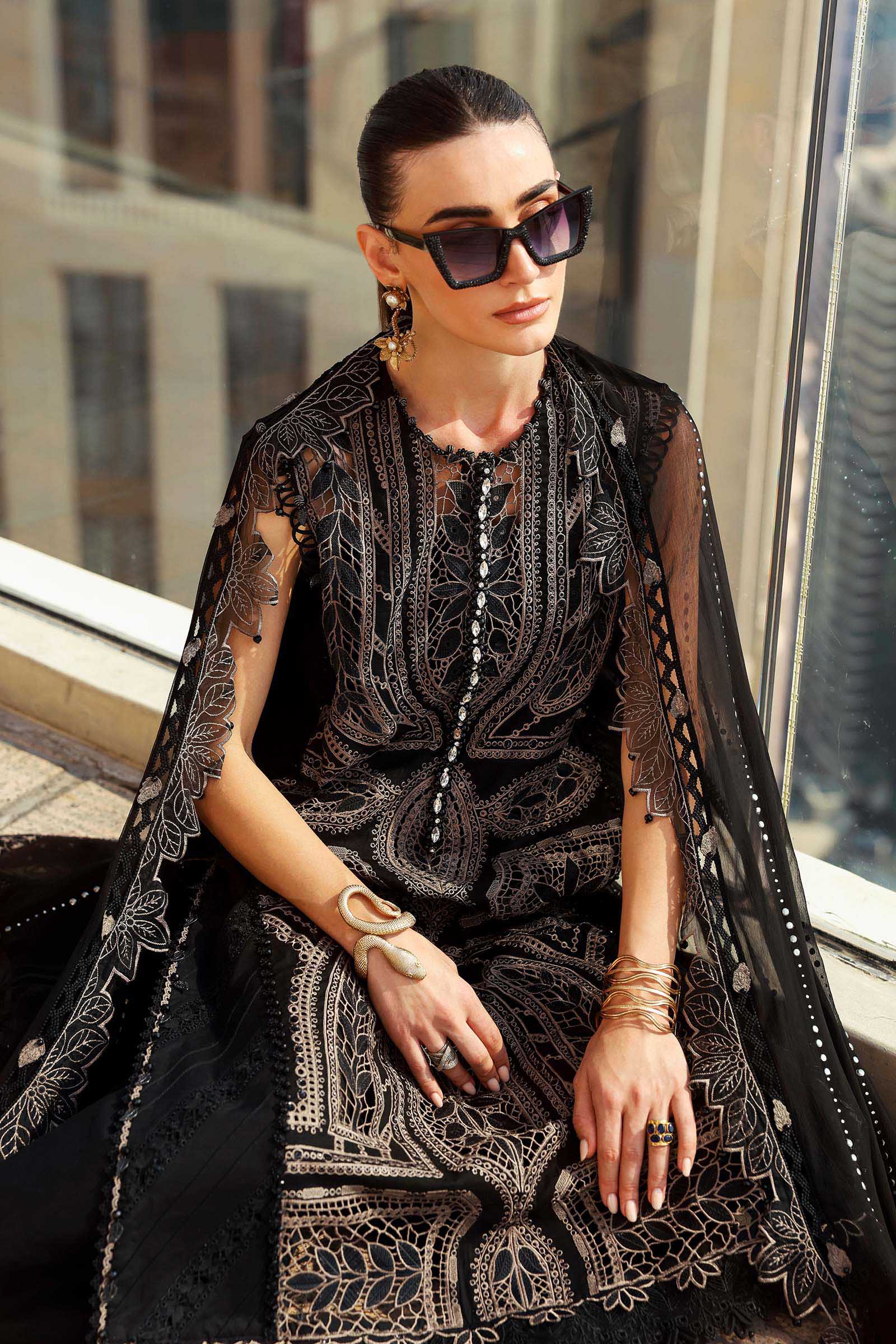 MARIA B - Embroidered Net Suit D-2608-B