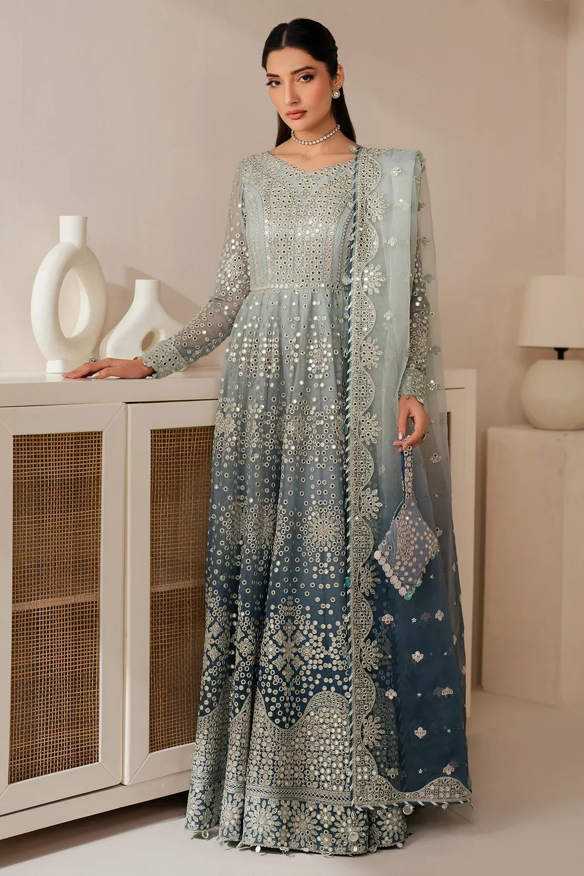 JAZMIN- EMBROIDERED CHIFFON UC-3115