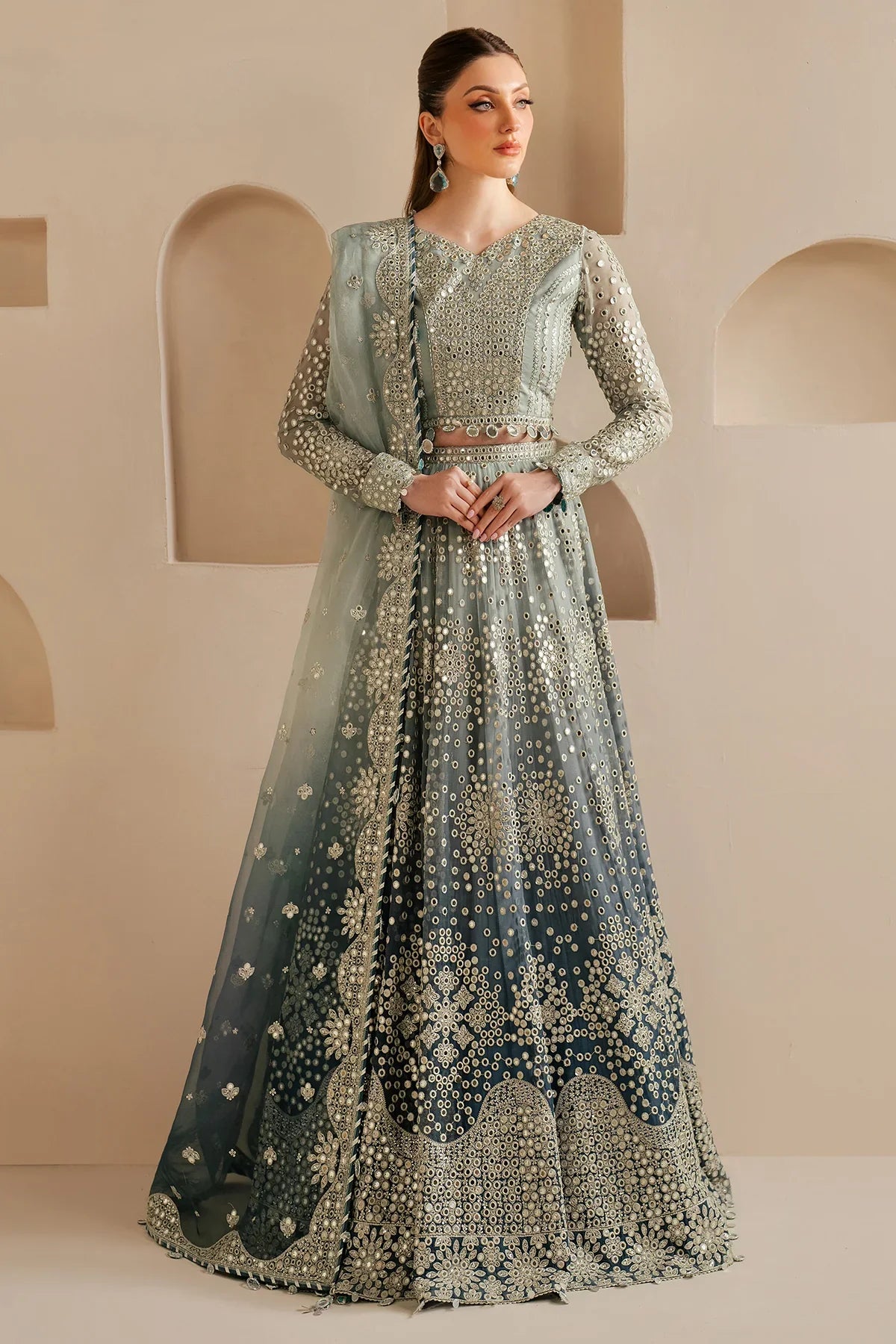 JAZMIN- EMBROIDERED CHIFFON UC-3115