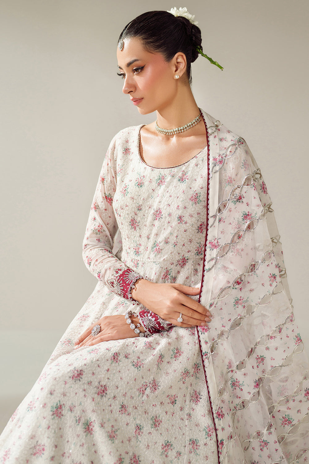 JAZMIN EMBROIDERED CHIFFON UC-3094