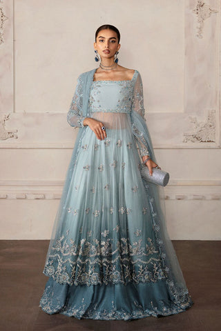Frozen Aqua pakistani indian wedding designer dress cheap ready made free delivery usa uk canada nikkah barat walima clothes party wear suits eid collection