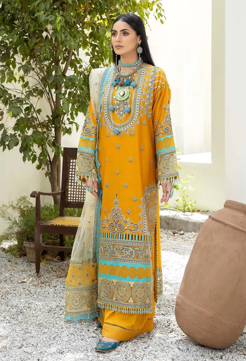 Adan's-Gamboge | Aar ki Karhai Embroidered Stitched Collection by Adan Libas