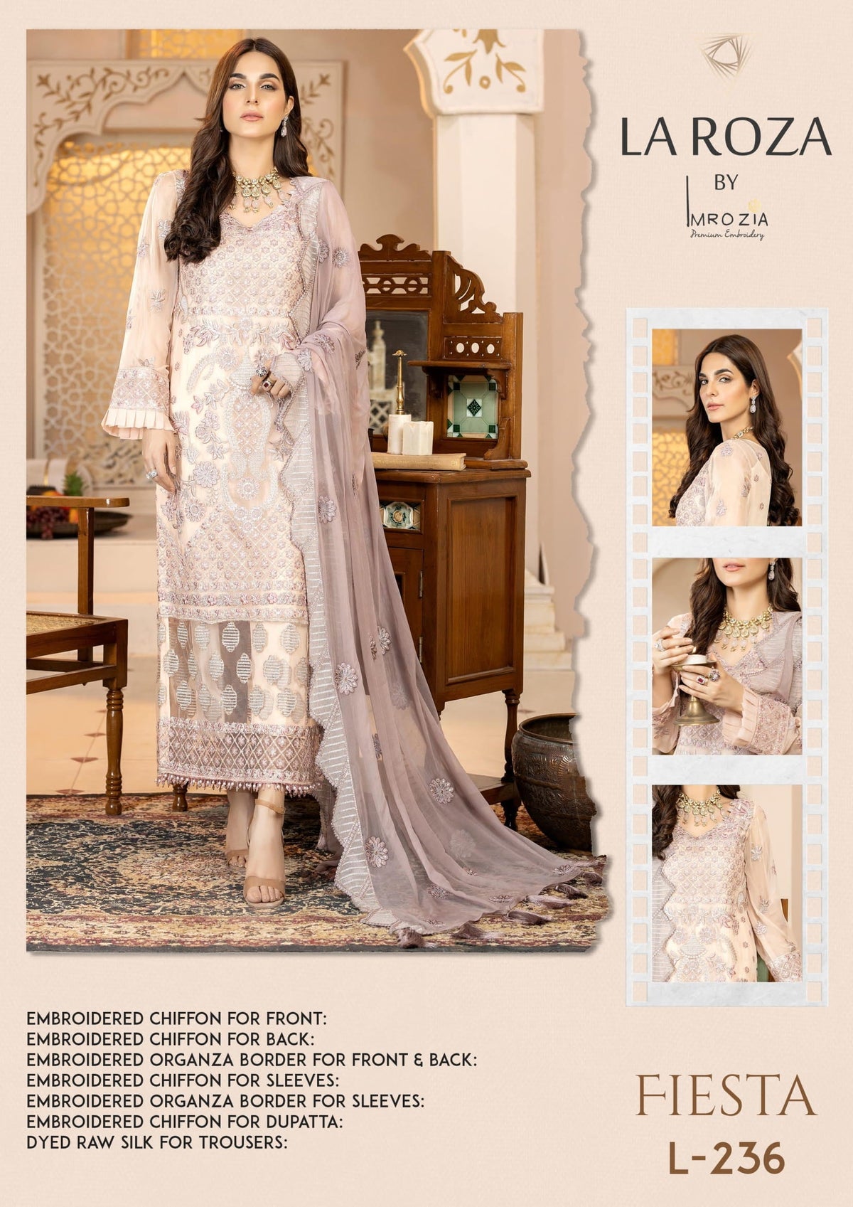 Imrozia-Fiesta | Laroza by Imrozia Premium Embroidered Collection 2022