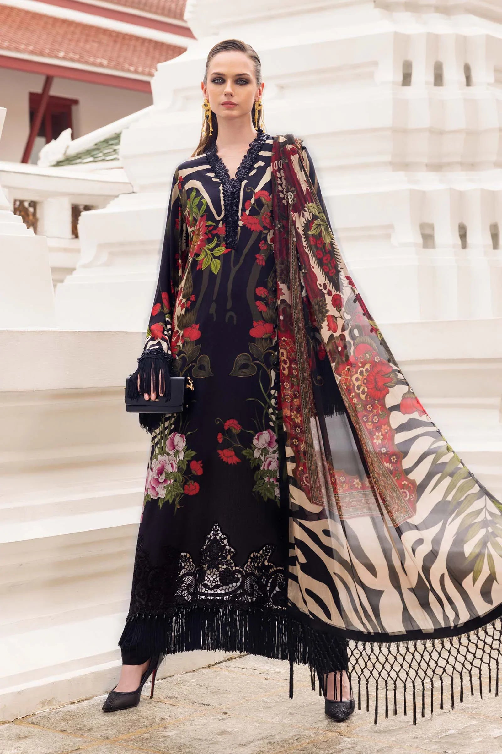 MARIA -  Embroidered Linen Suit MPT-2810-B