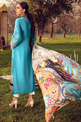 Ocean Blue | Rahi Premium Embroidered Lawn Collection