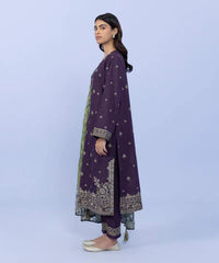 sapphire-3 PIECE - EMBROIDERED TEXTURED COTTON SUIT