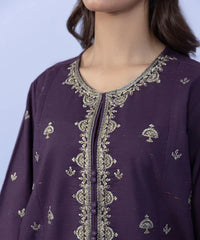 sapphire-3 PIECE - EMBROIDERED TEXTURED COTTON SUIT